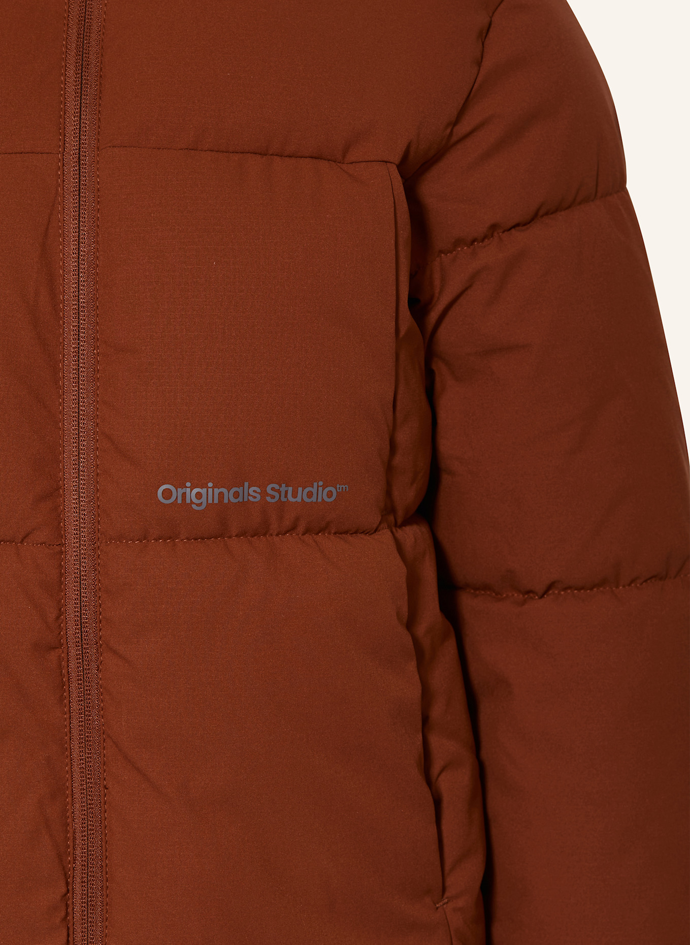 JACK&JONES Prošívaná bunda: HNĚDÁ