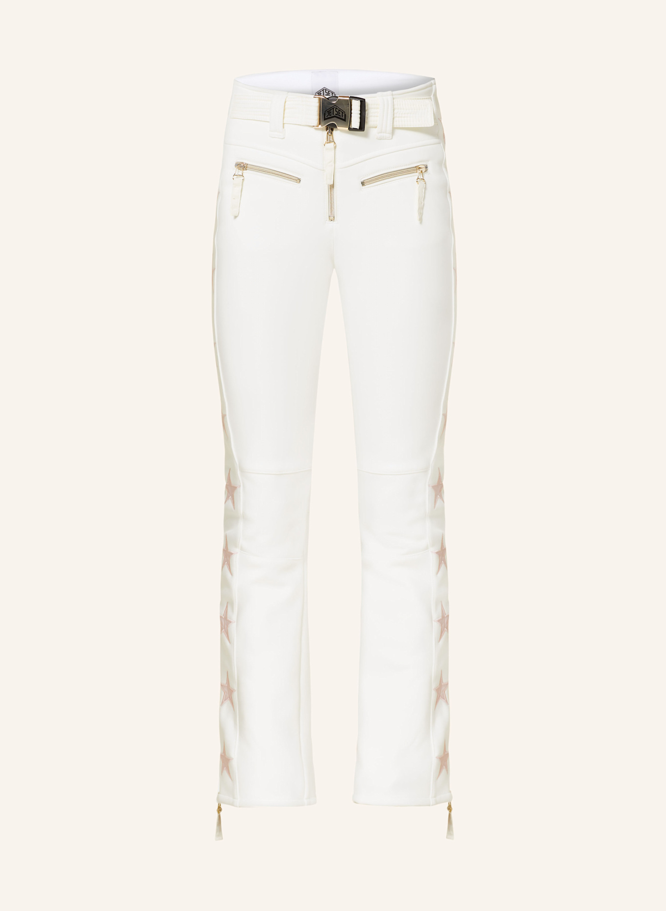 JET SET Softshell-Skihose TIBY: CREME/ ROSA