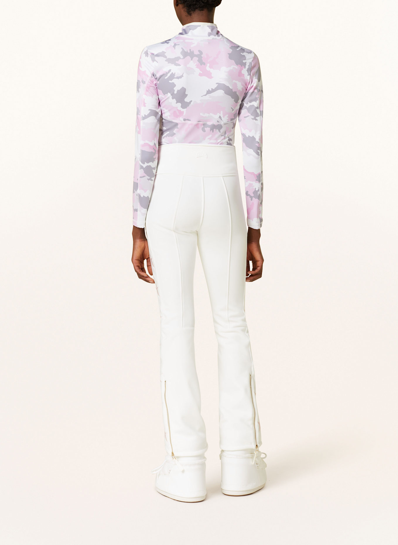 JET SET Softshell-Skihose TIBY: CREME/ ROSA