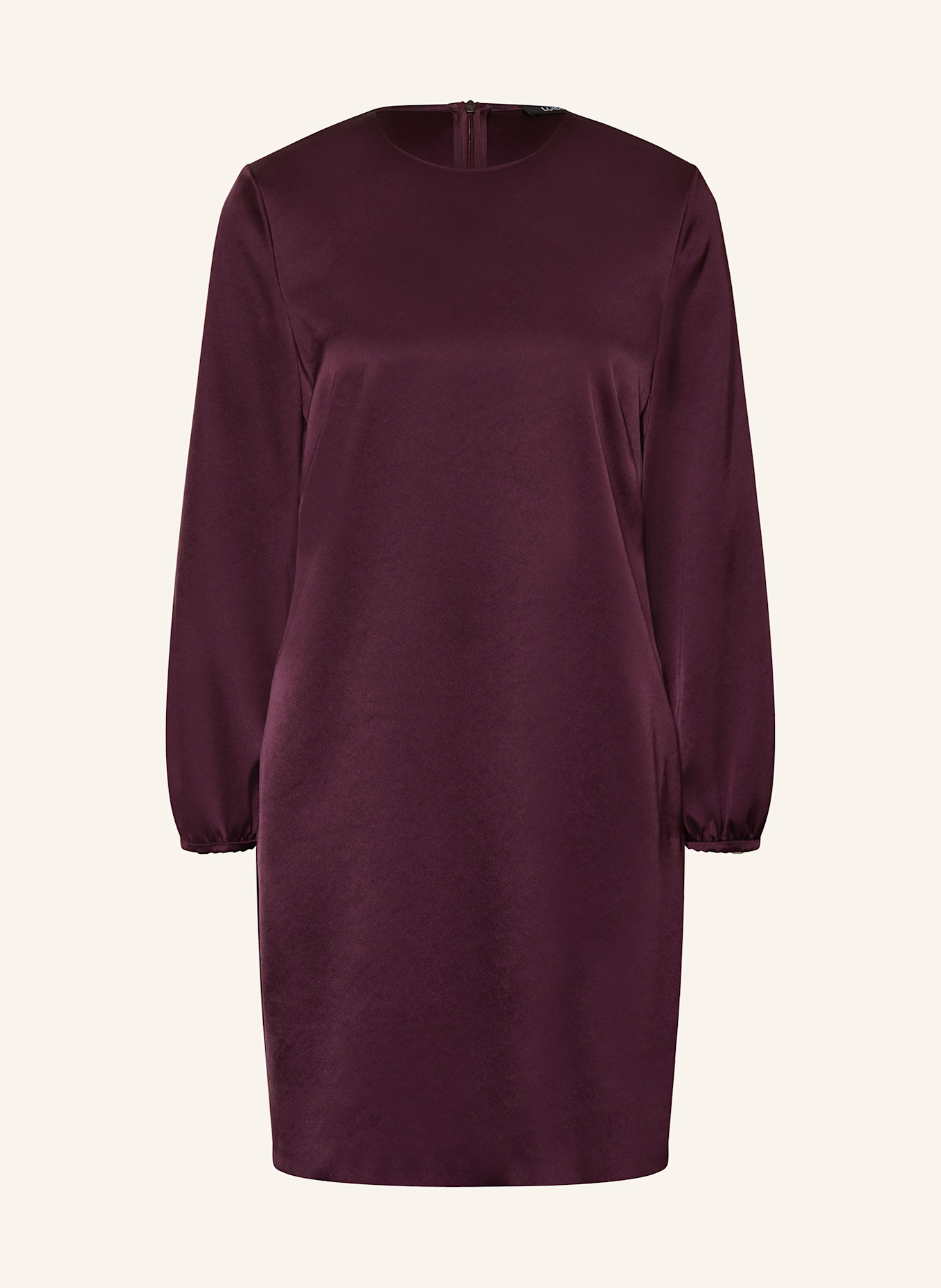 LUISA CERANO satijnen jurk: DONKERROOD