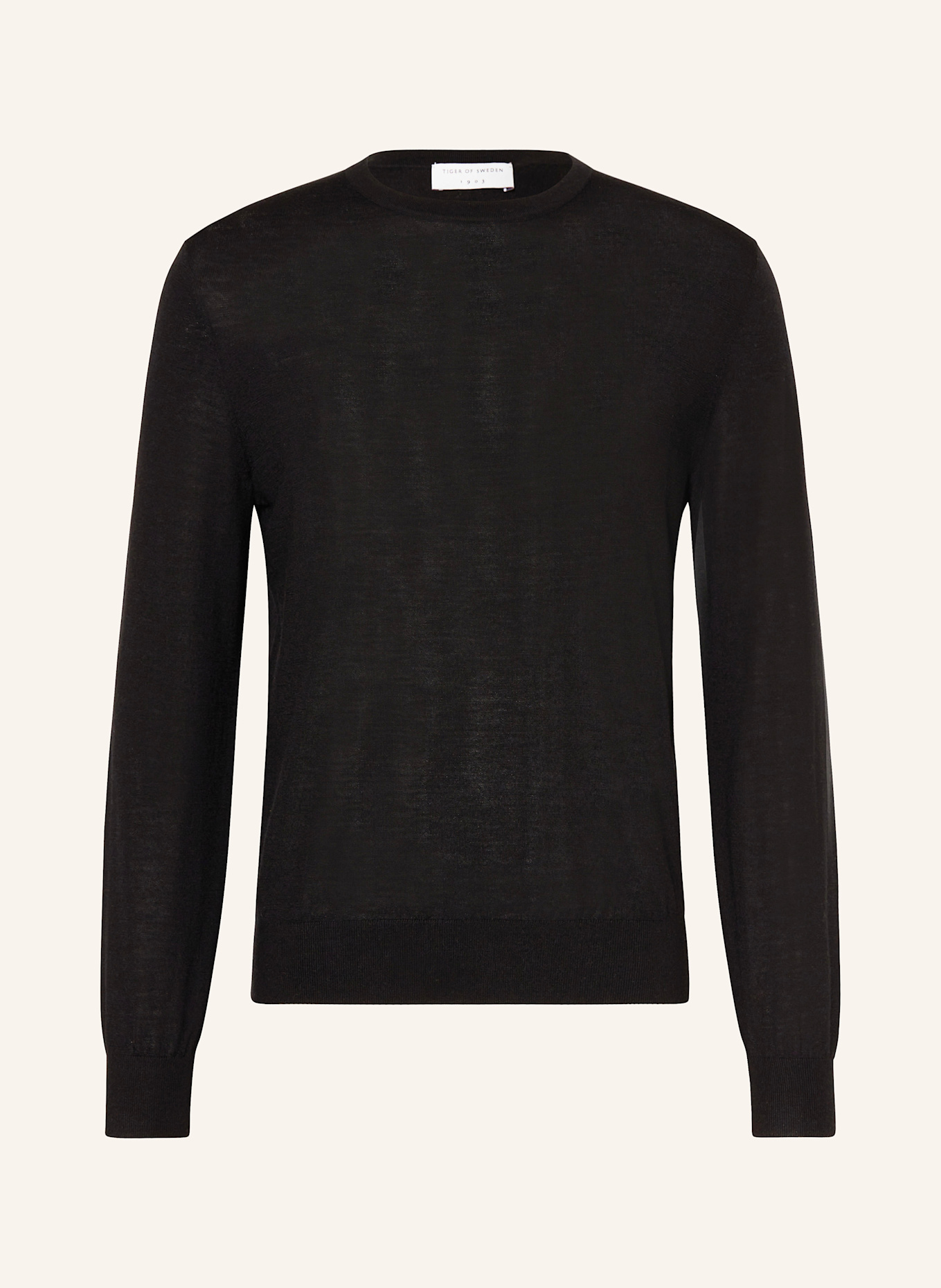 TIGER OF SWEDEN Pullover CONNOR aus Merinowolle: SCHWARZ