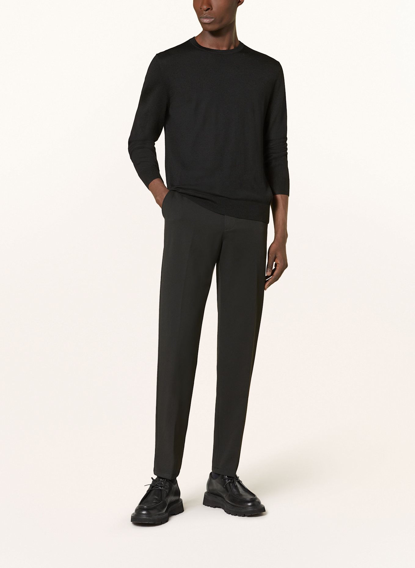 TIGER OF SWEDEN Pullover CONNOR aus Merinowolle: SCHWARZ