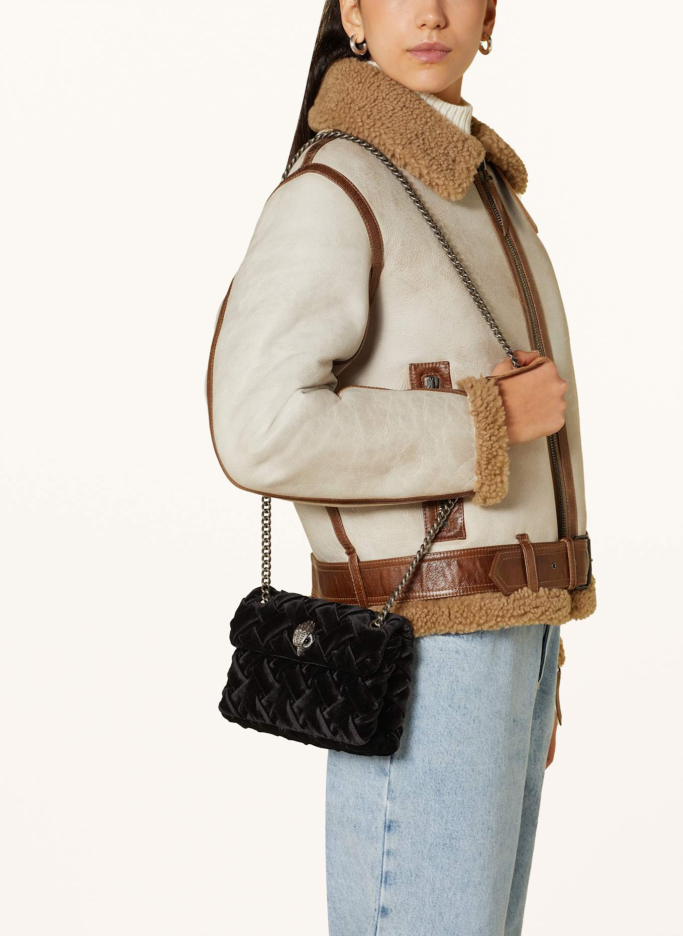 KURT GEIGER Umhangetasche MINI KENSINGTON mit Schmucksteinen