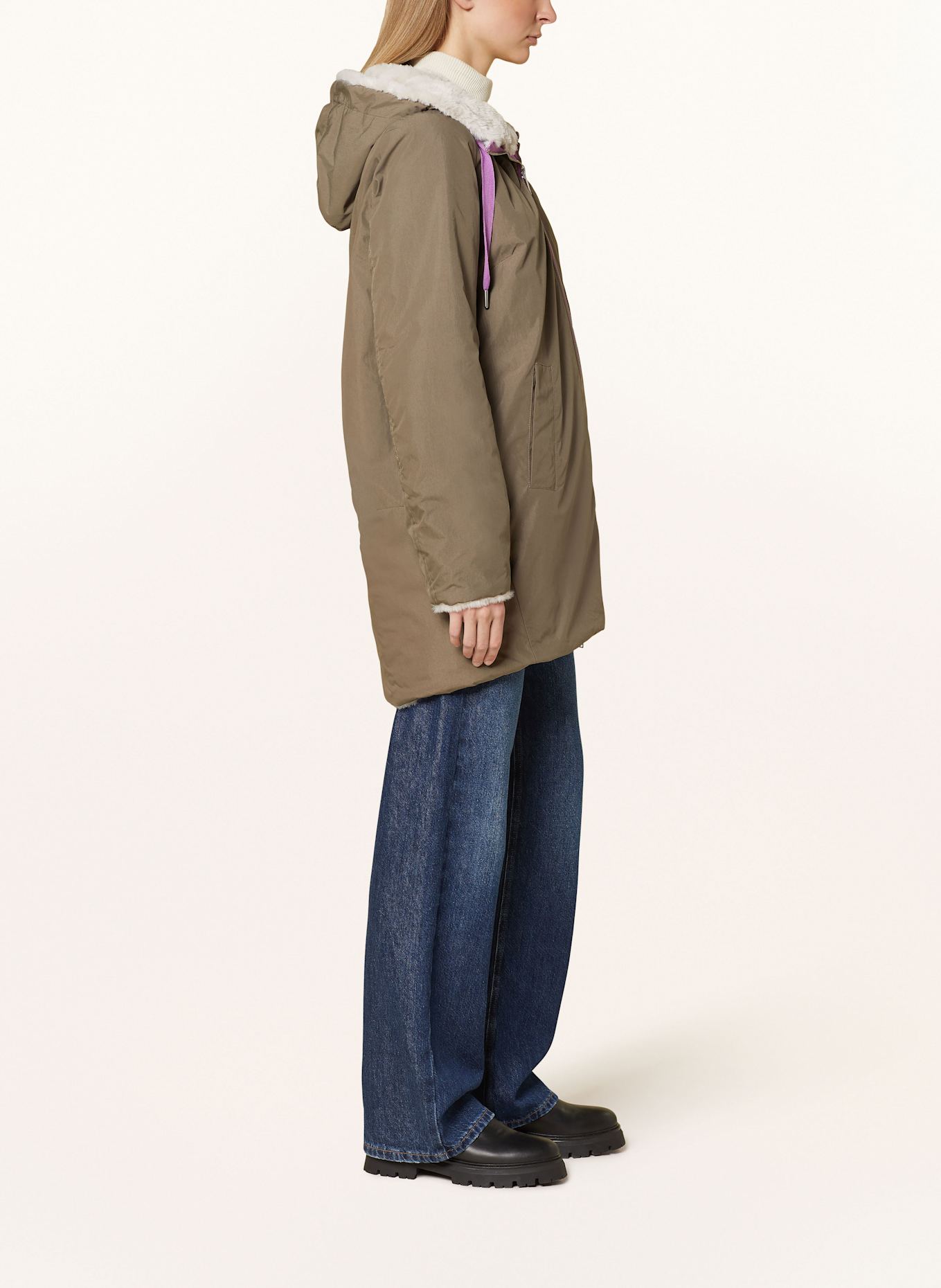 RINO & PELLE Reversible parka, Color: OLIVE (Image 4)