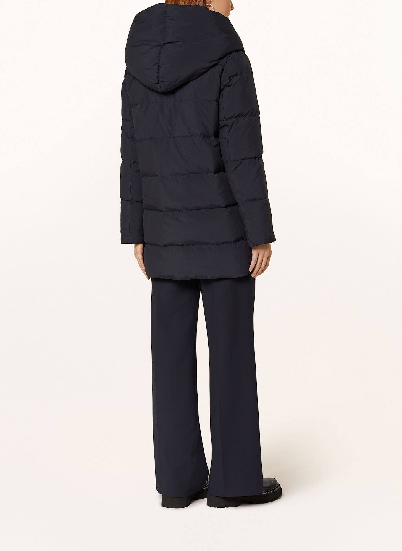 LAUREN RALPH LAUREN Donsjas met bies: DONKERBLAUW