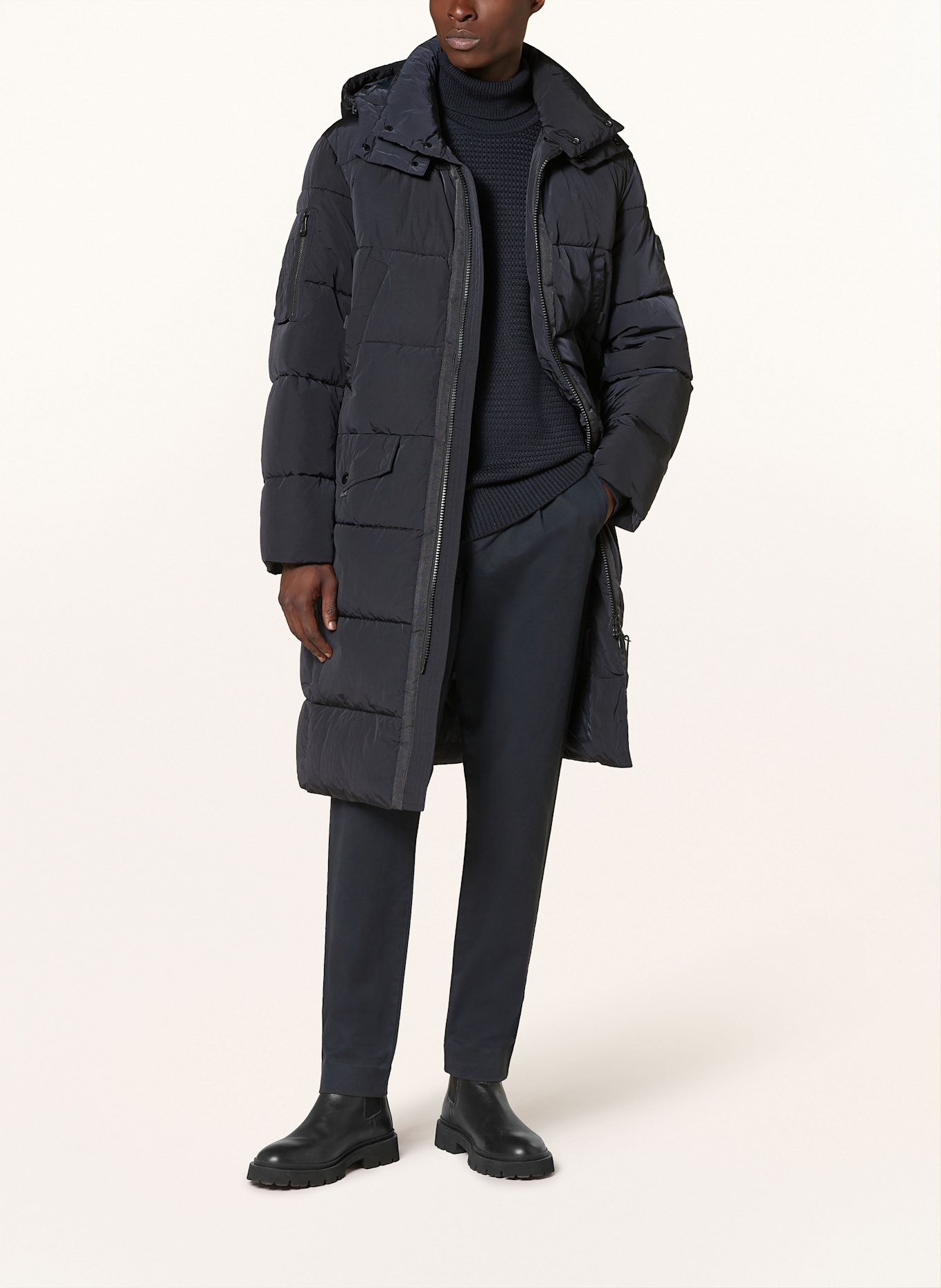 JOOP! JEANS Quilted coat LERRY with detachable hood, Color: DARK BLUE (Image 2)