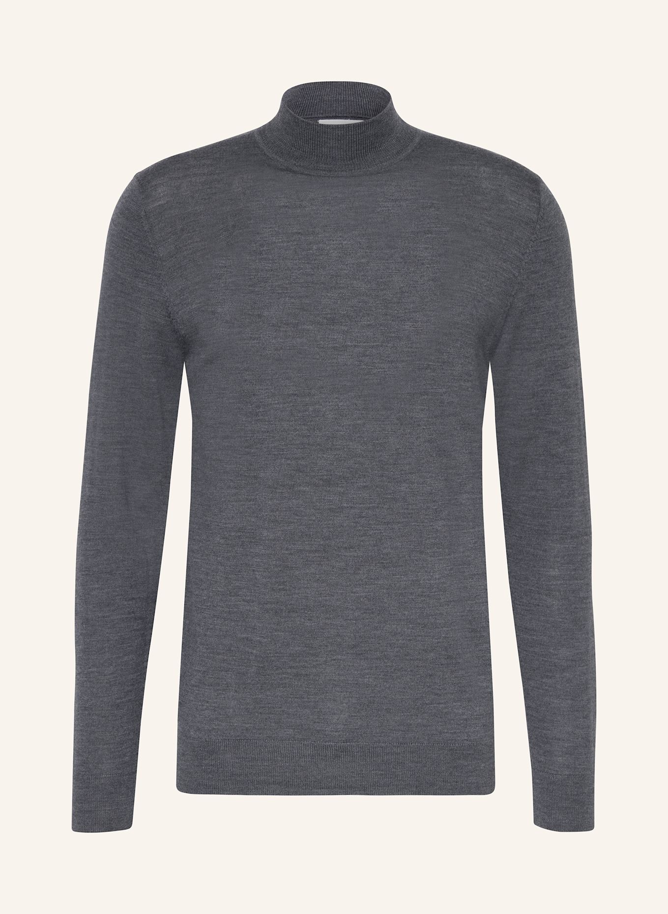 PROFUOMO Sweter z wełny merino: CZIEMNOSZARY