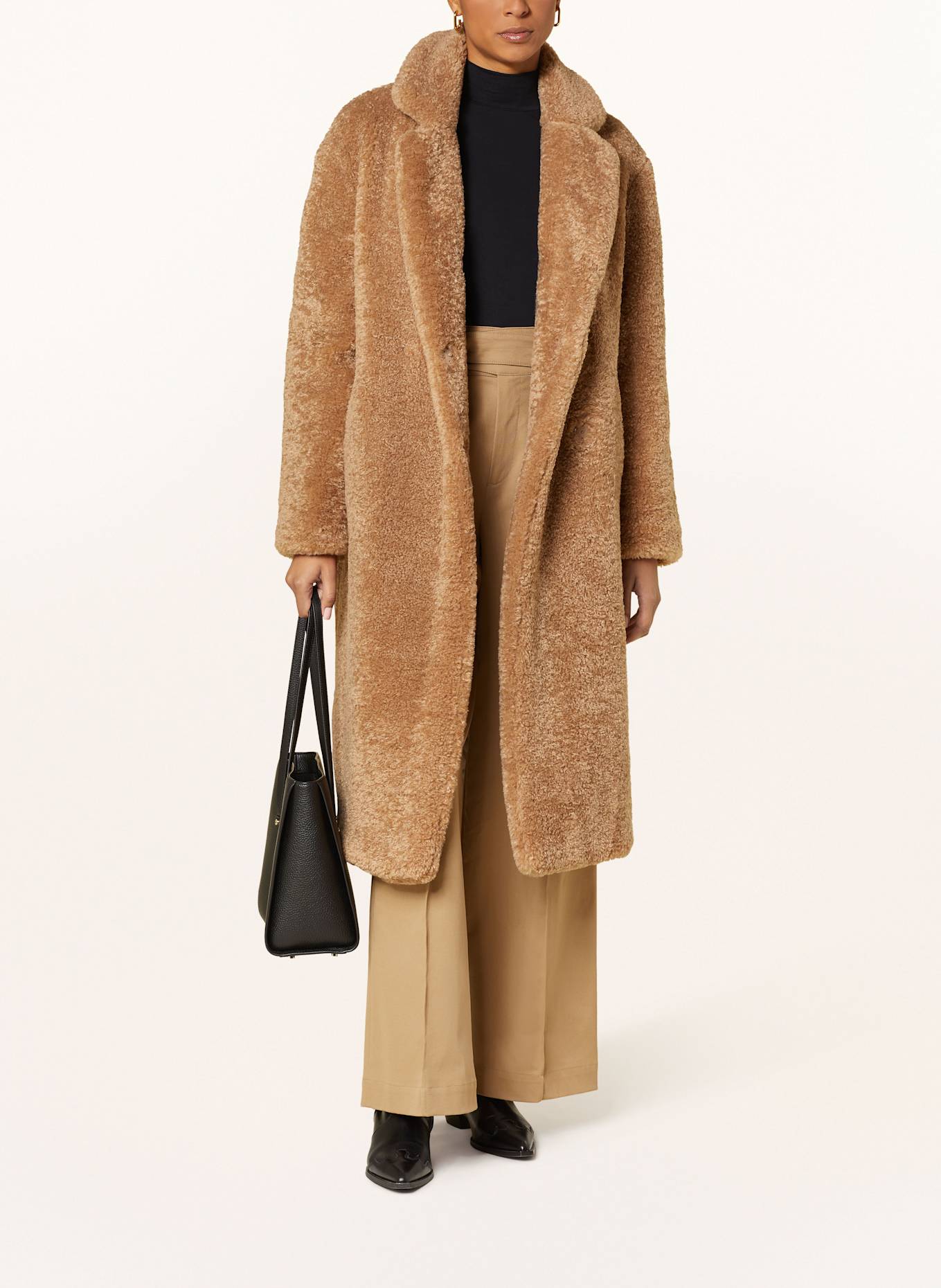 Teddyfell Mantel Teddy Mantel Khaki GrÃ¼n Teddyfell Mantel Damen