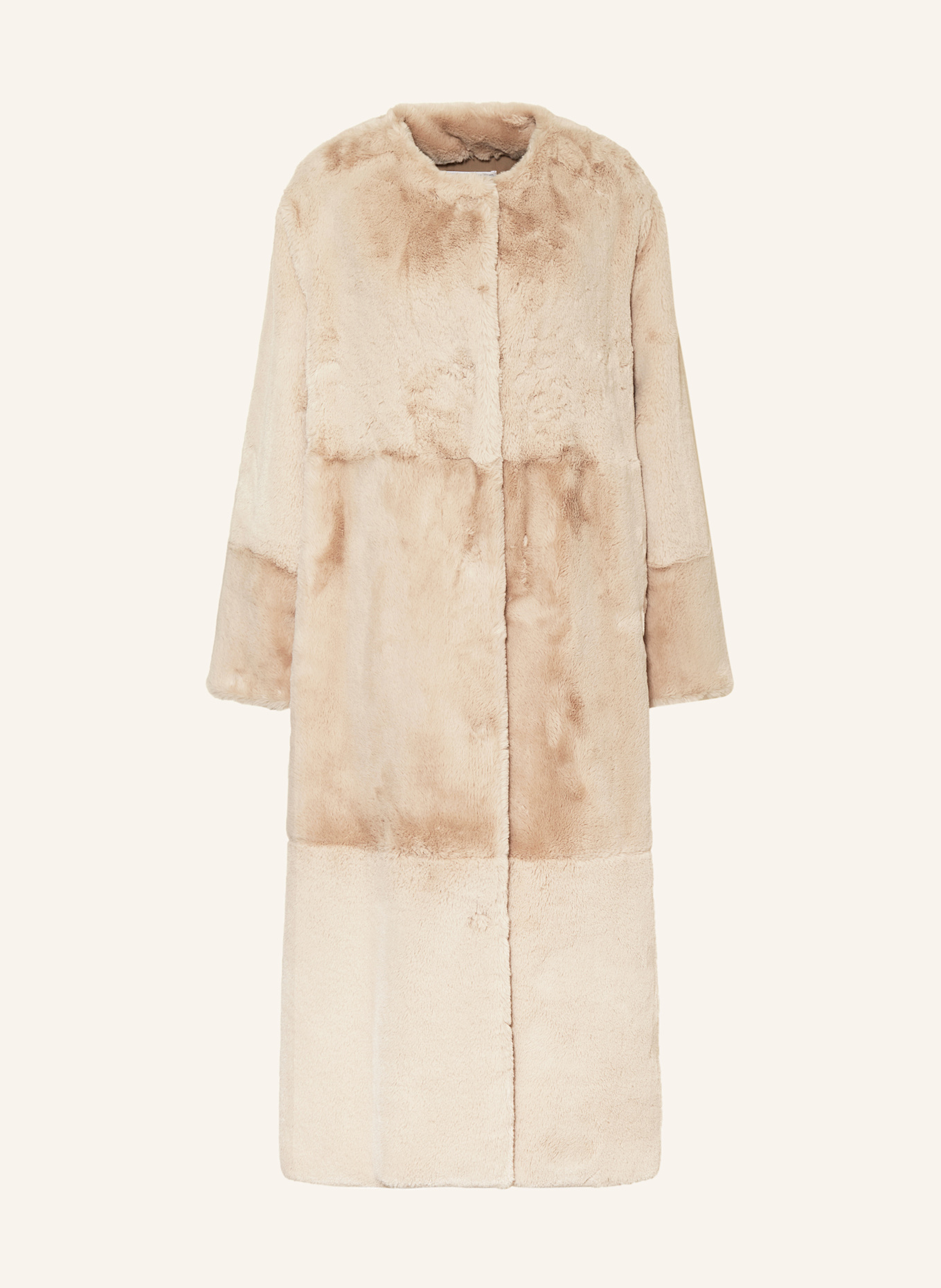 ANTONELLI firenze GRAVIO faux fur coat: CREAM