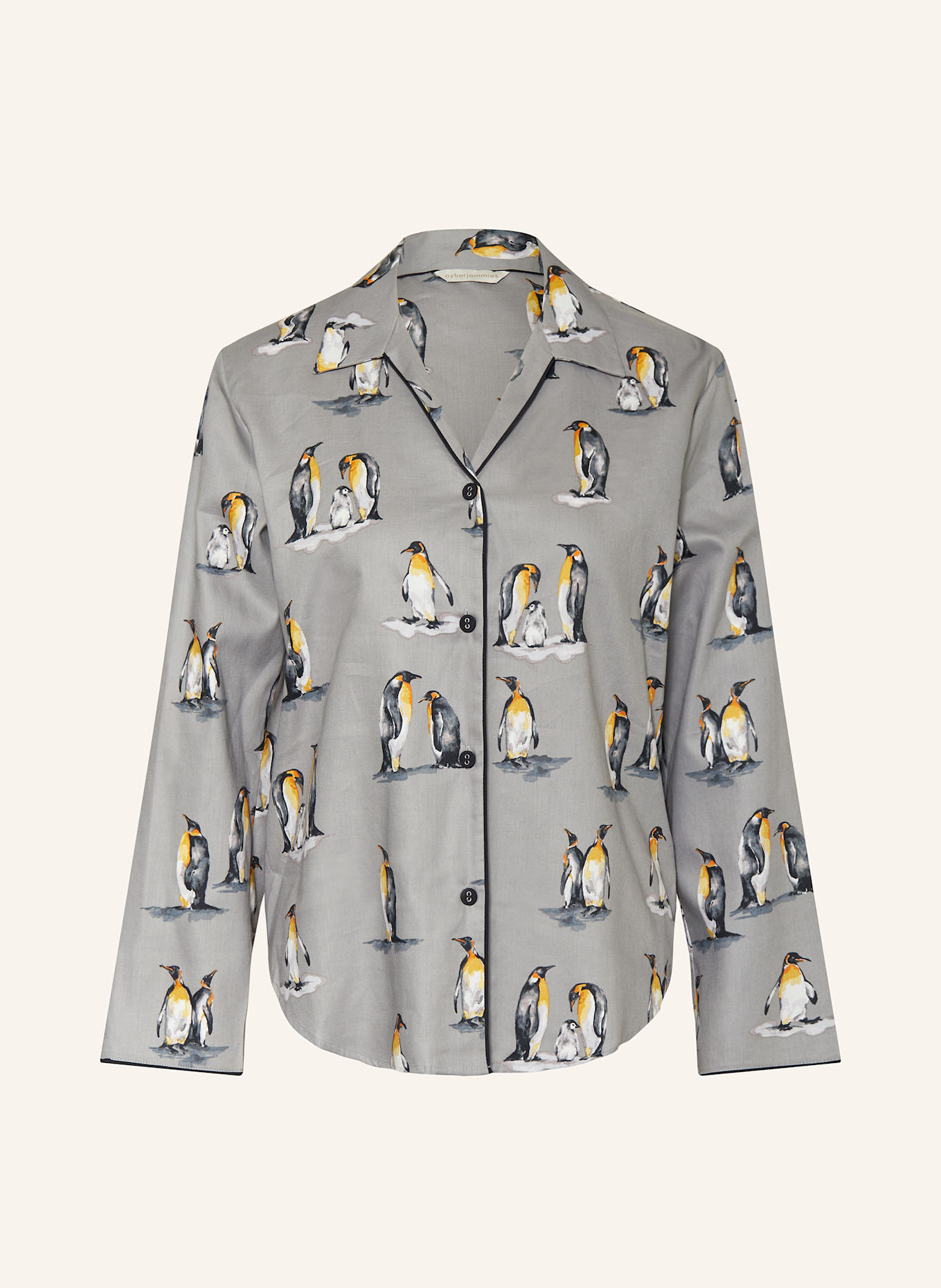 cyberjammies Pajama shirt PARKER: GRAY/ BLACK/ DARK YELLOW