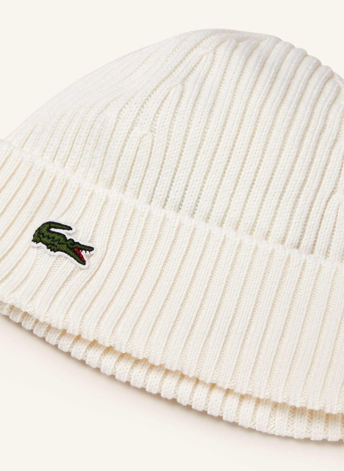 LACOSTE Mütze: ECRU
