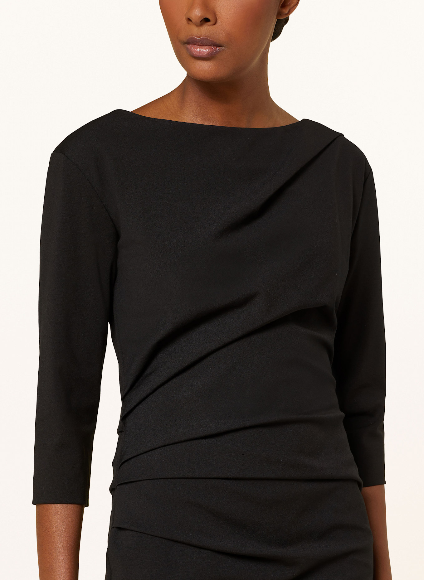 BETTY&CO Sukienka etui z rękawem 3/4: CZARNY