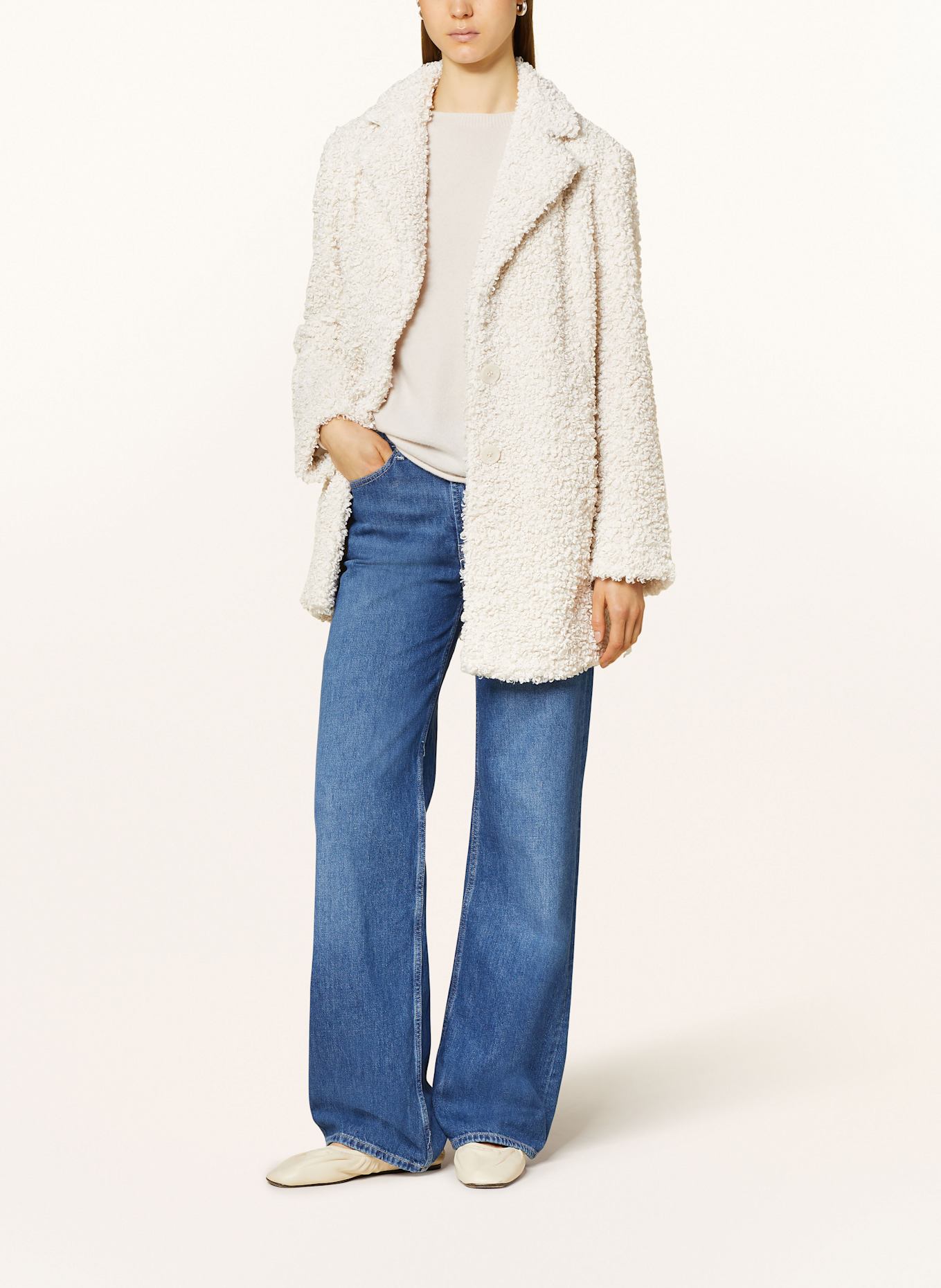 BETTY&CO Teddyfell-Jacke: WEISS