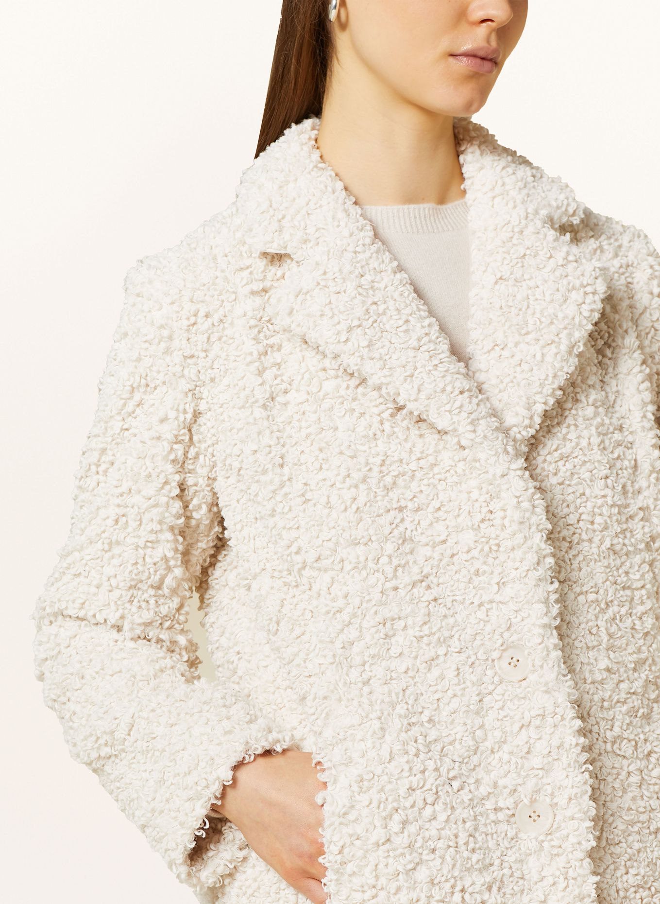 BETTY&CO Teddyfell-Jacke: WEISS