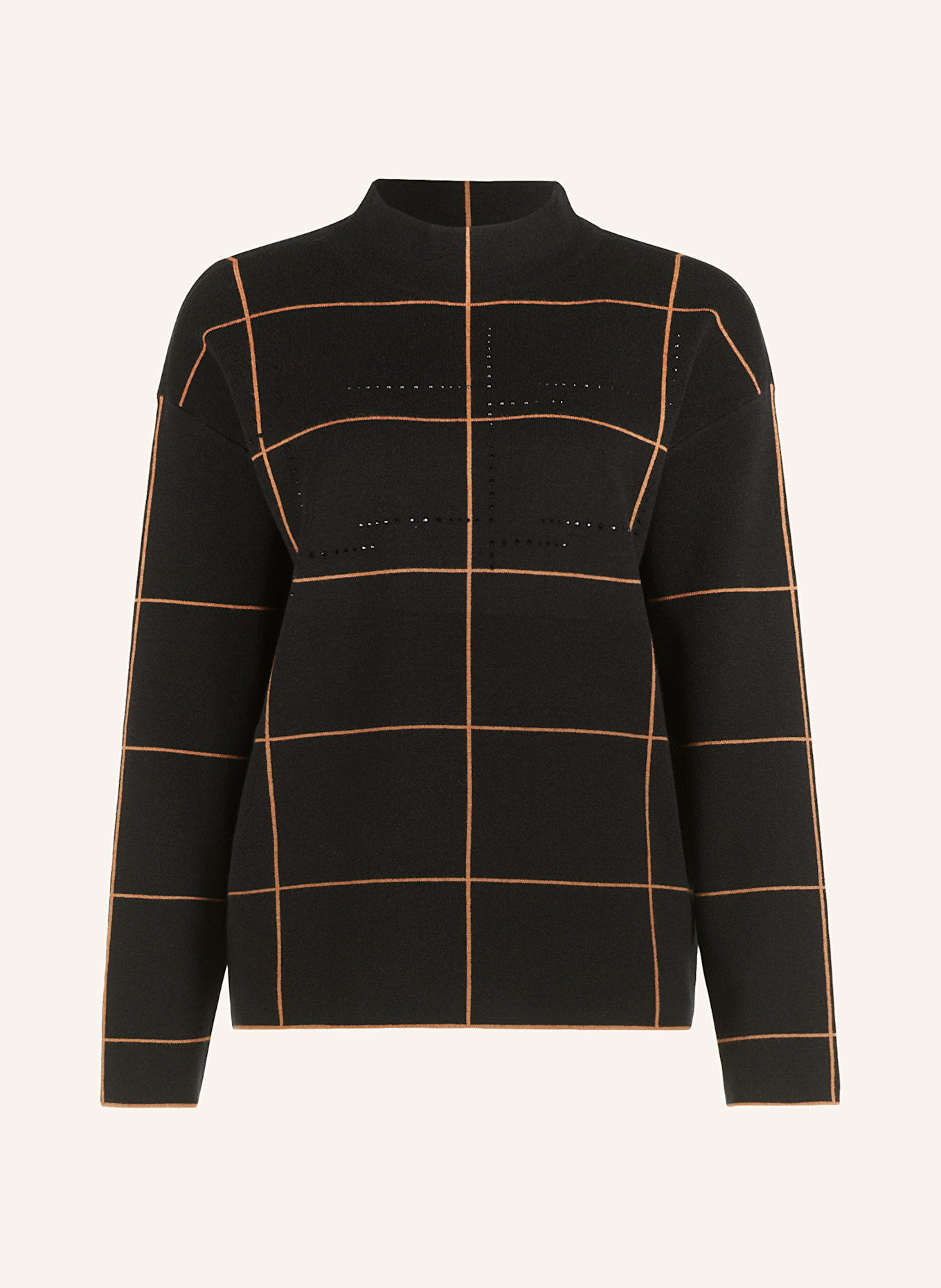 Betty Barclay Pullover mit Schmucksteinen: SCHWARZ / HELLBRAUN