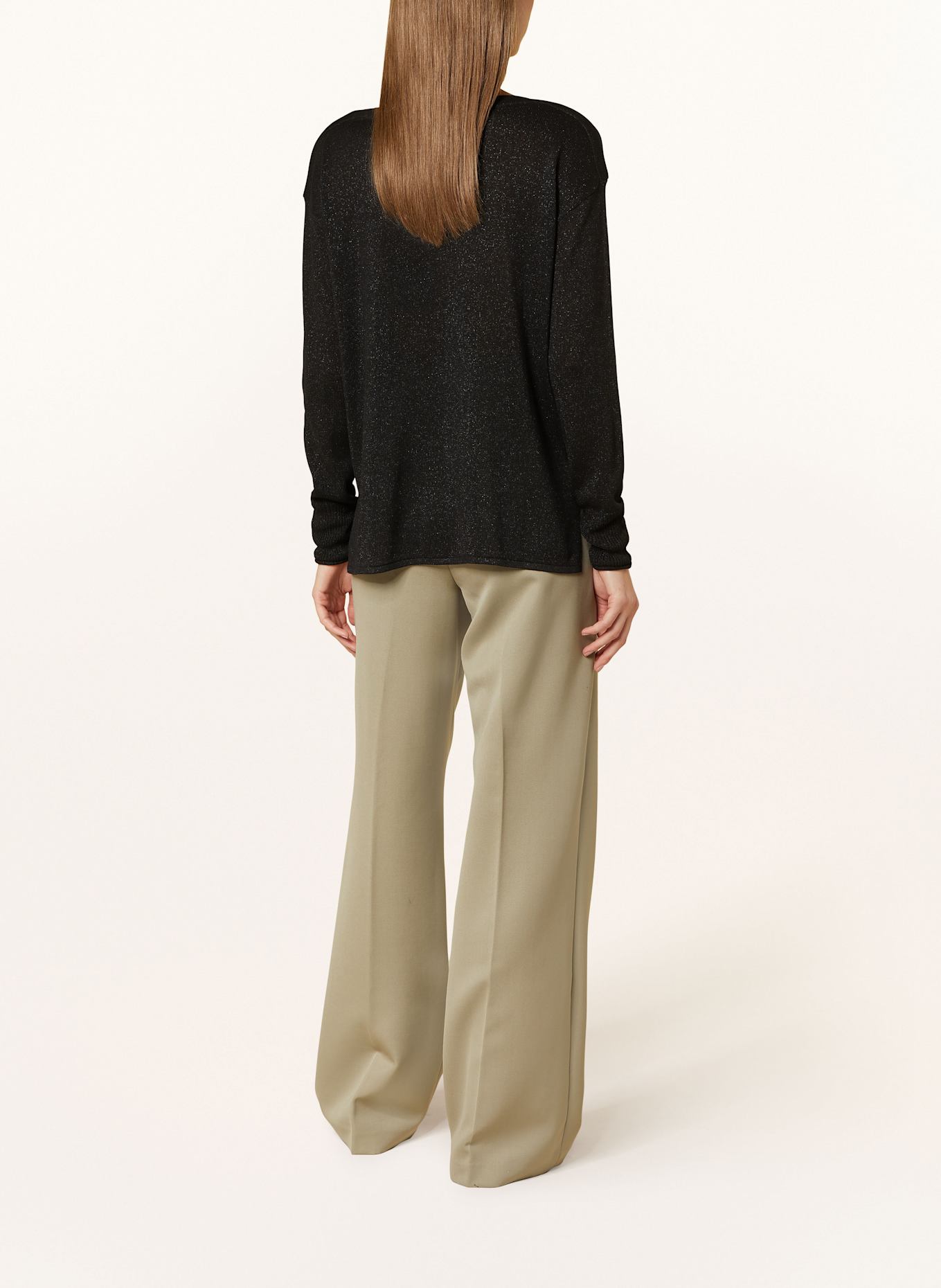 Betty Barclay Svetr s ozdobnými kamínky a třpytivou přízí: ČERNÁ