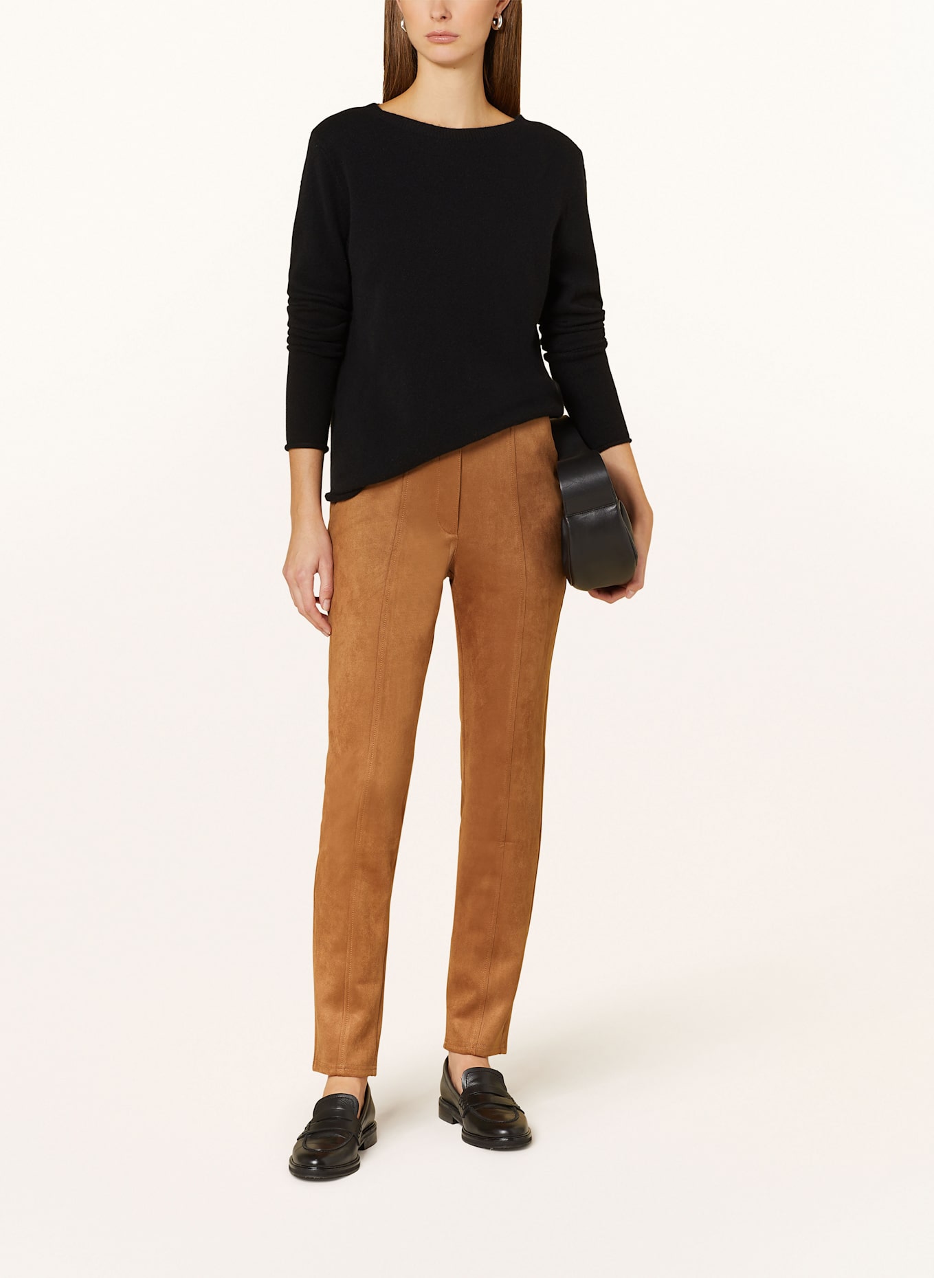 Betty Barclay Hose in Lederoptik: COGNAC