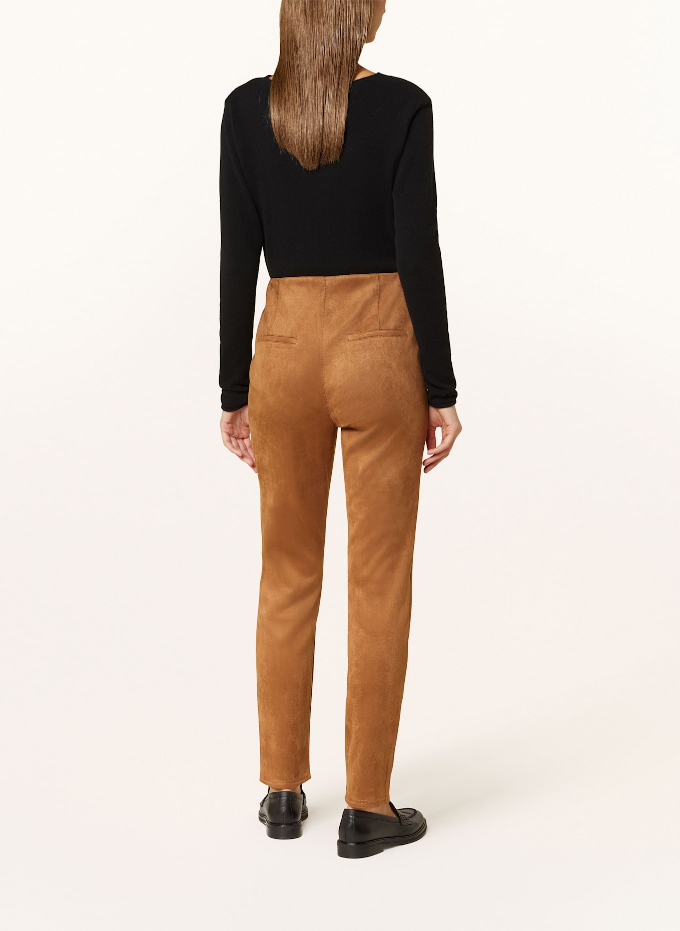 Betty Barclay Hose in Lederoptik: COGNAC