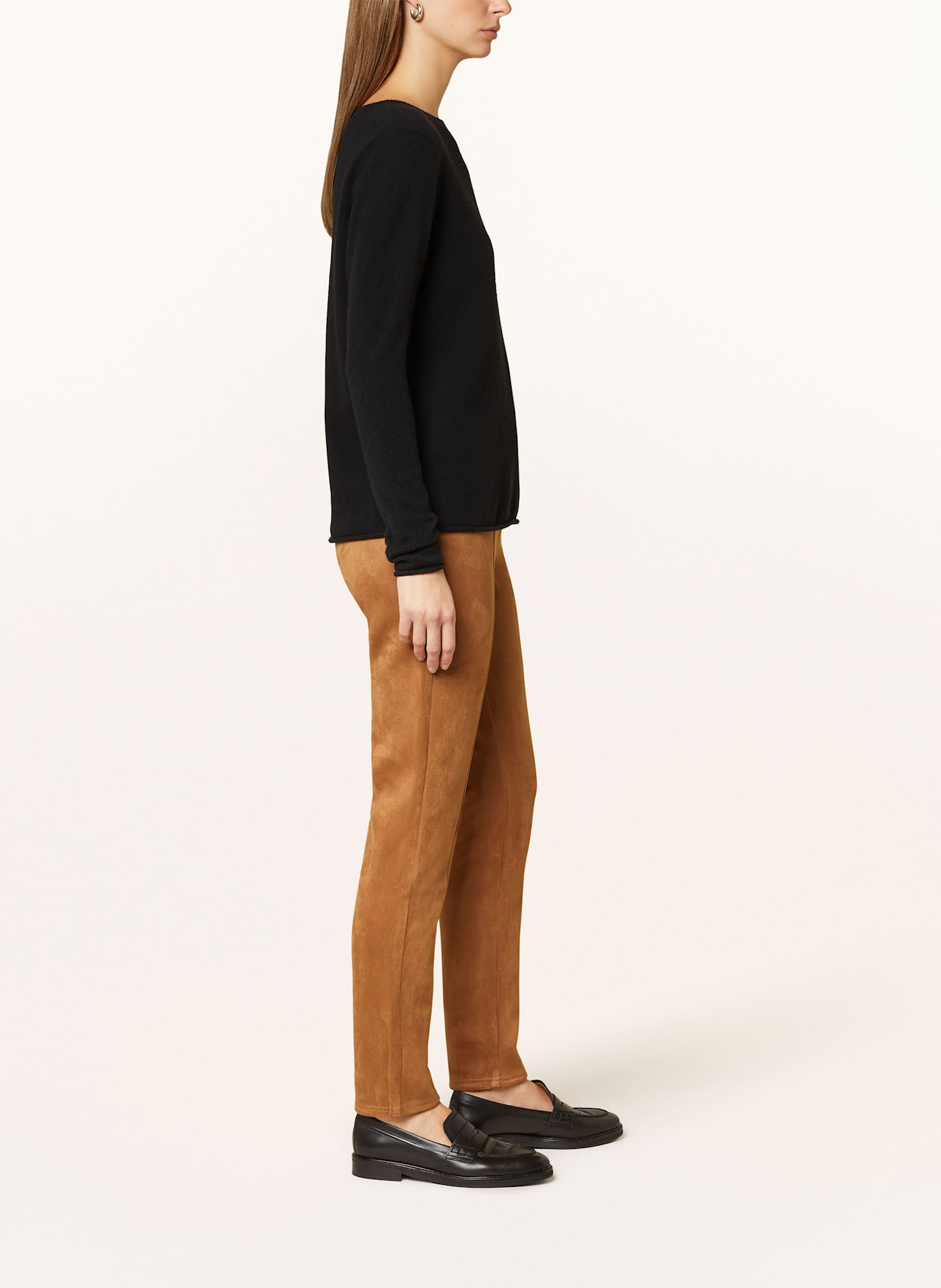 Betty Barclay Hose in Lederoptik: COGNAC