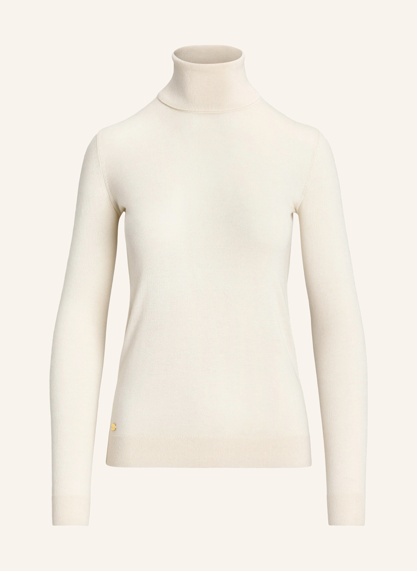 LAUREN RALPH LAUREN Turtleneck sweater with silk in cream