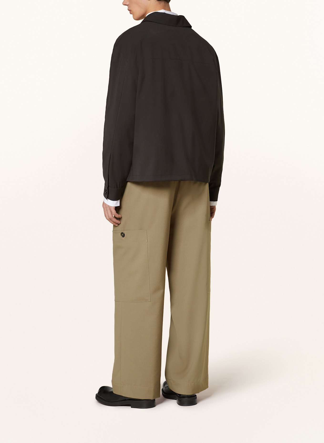 RÓHE Wide fit cargo pants: CAMEL