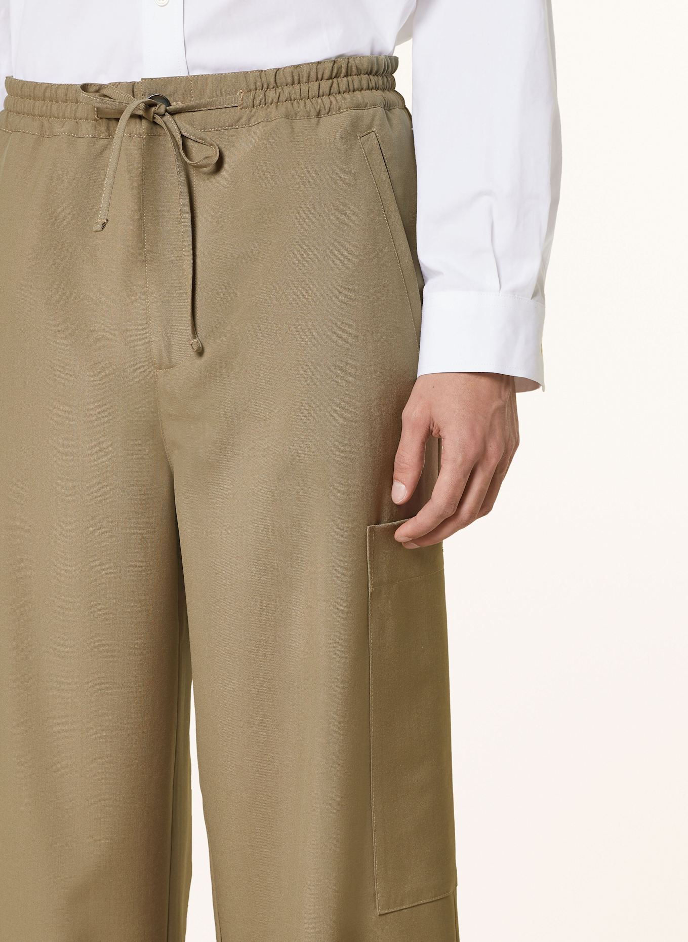 RÓHE Wide fit cargo pants: CAMEL