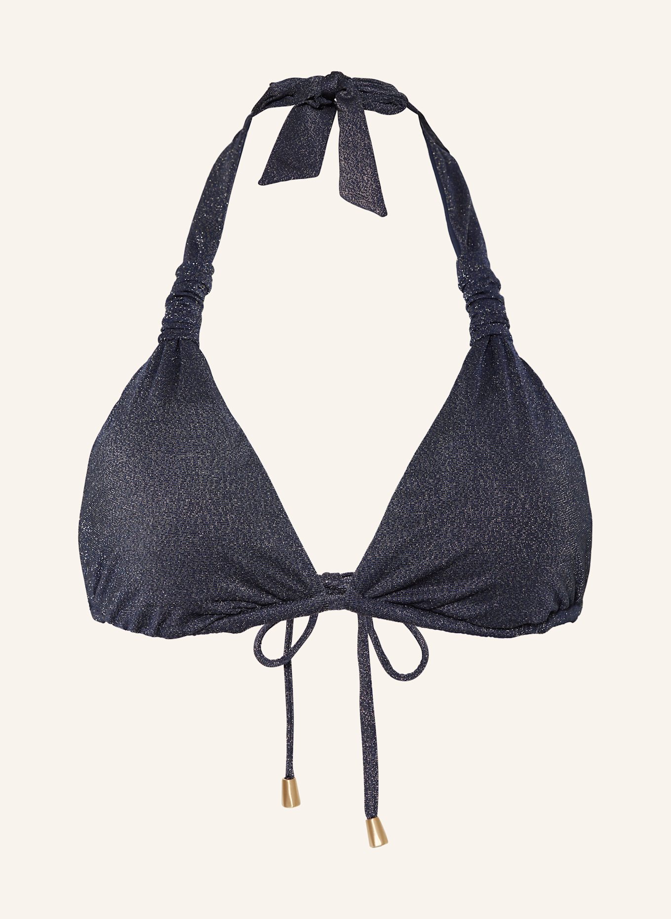 SEAFOLLY Triangel-Bikini-Top POOLSIDE mit Glitzergarn: DUNKELBLAU