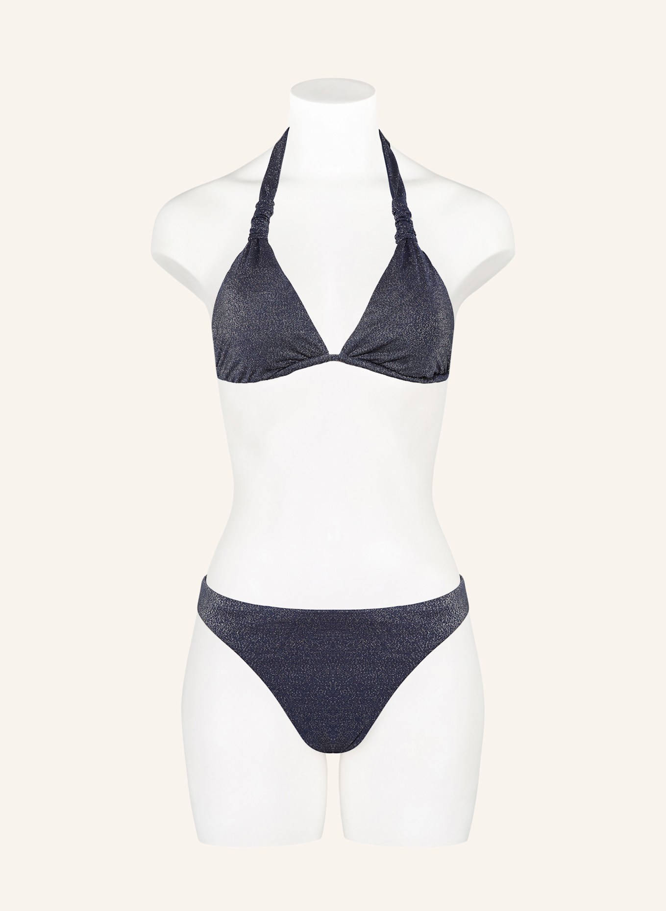 SEAFOLLY Triangel-Bikini-Top POOLSIDE mit Glitzergarn: DUNKELBLAU