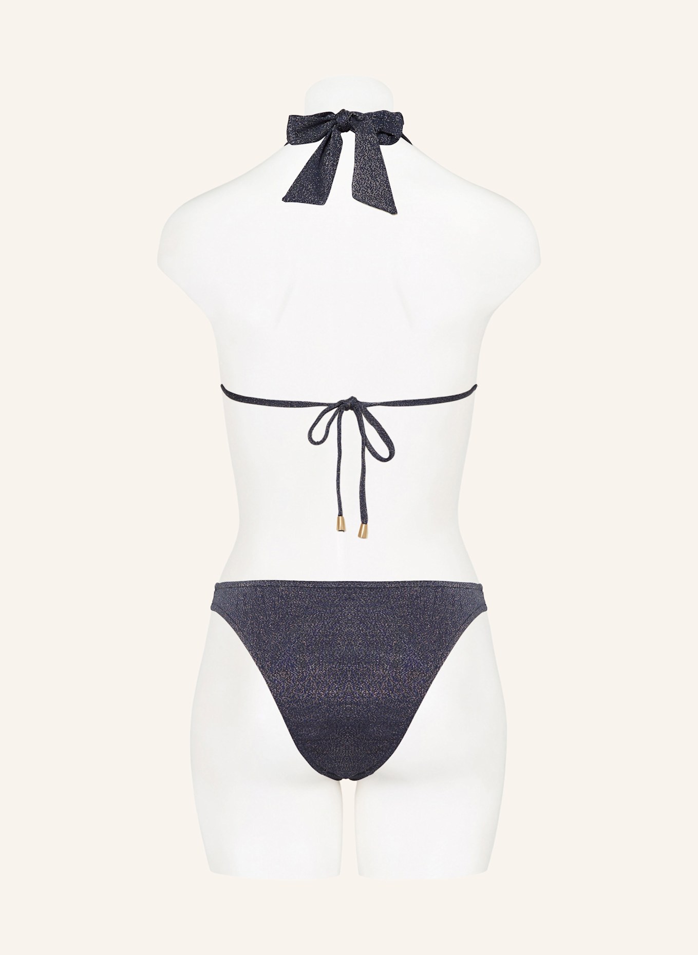 SEAFOLLY Triangel-Bikini-Top POOLSIDE mit Glitzergarn: DUNKELBLAU
