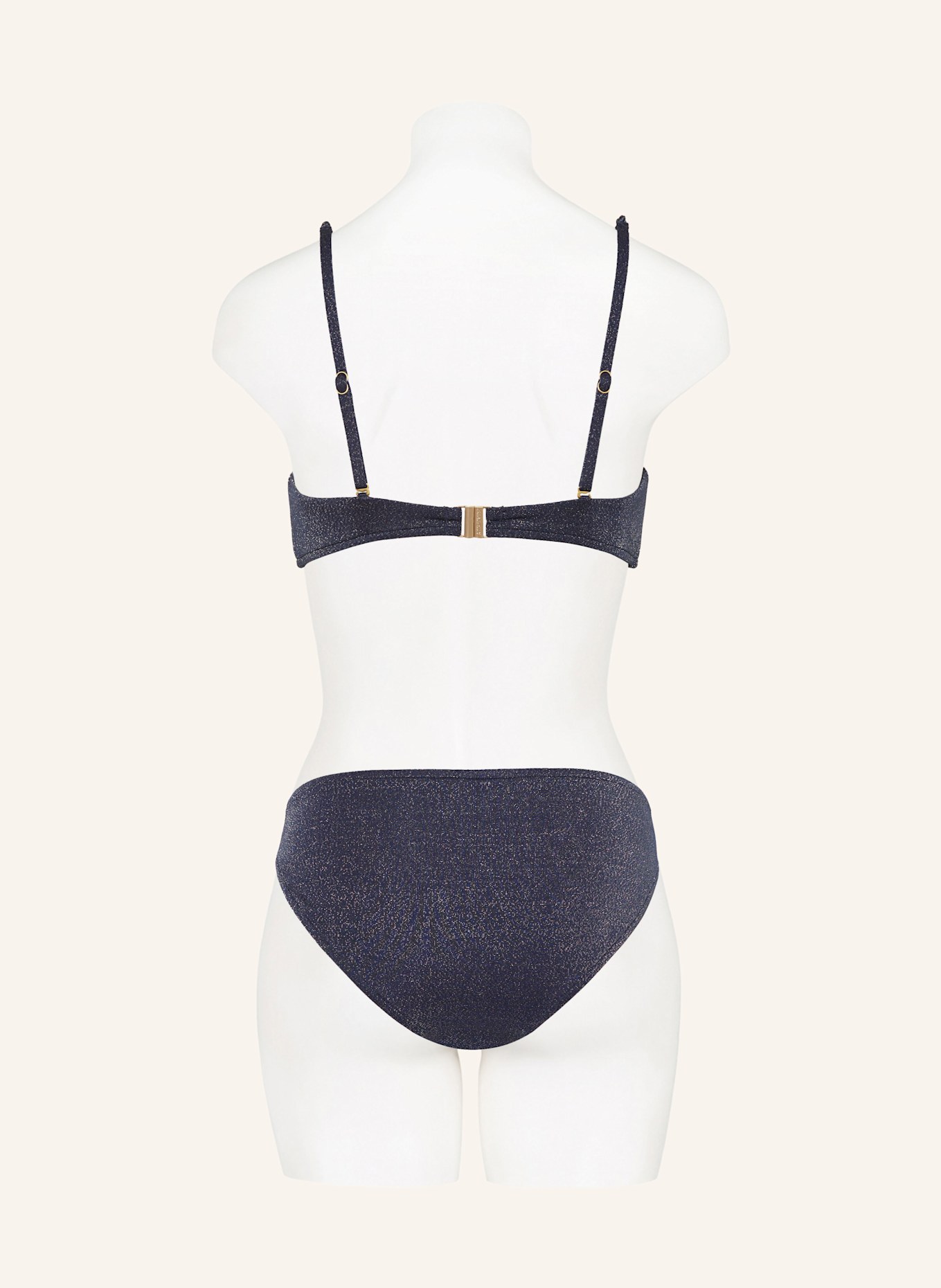 SEAFOLLY Dół od bikini basic POOLSIDE z błyszczącą przędzą: GRANATOWY