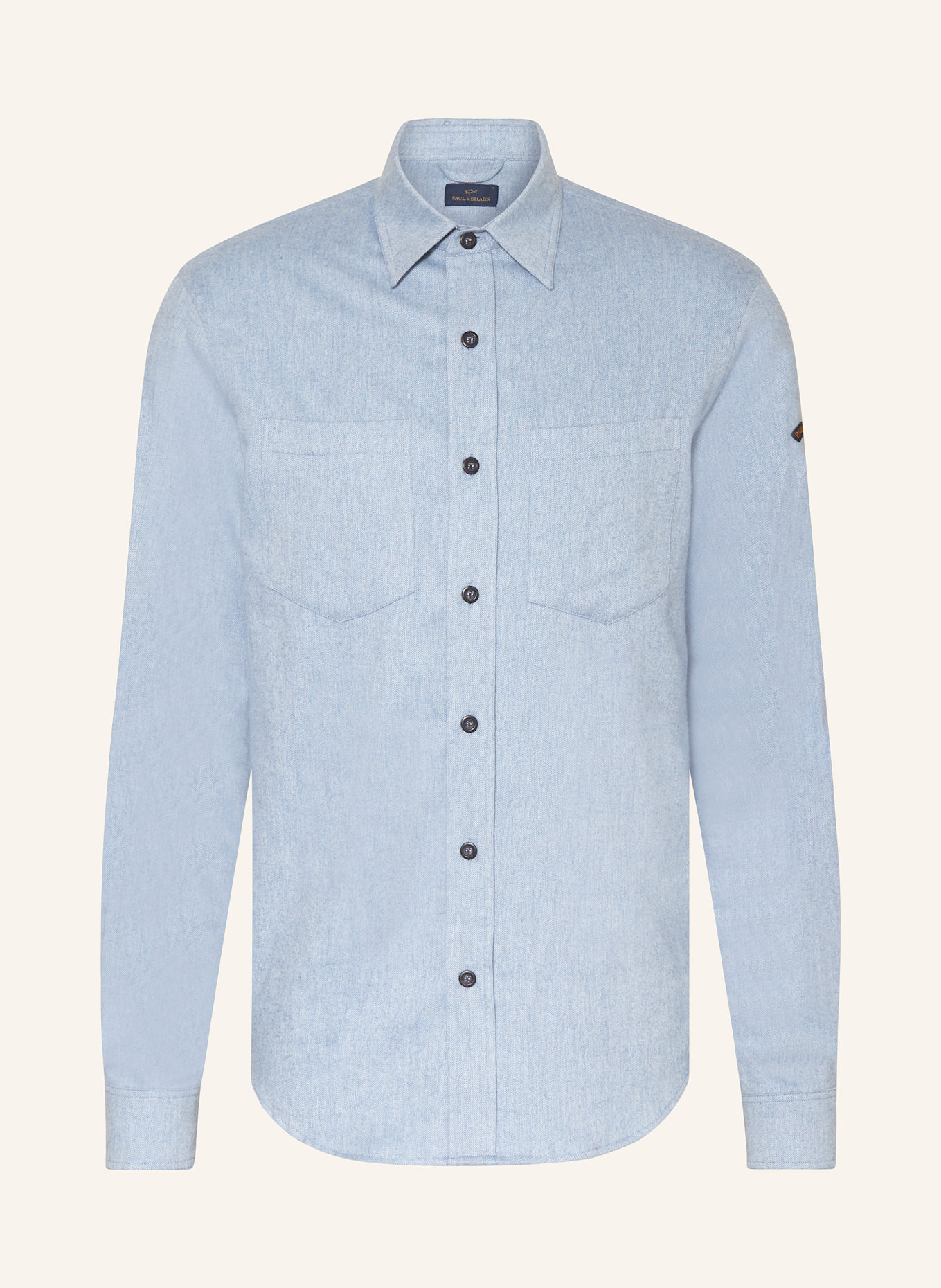 PAUL & SHARK Flanellhemd Slim Fit: HELLBLAU