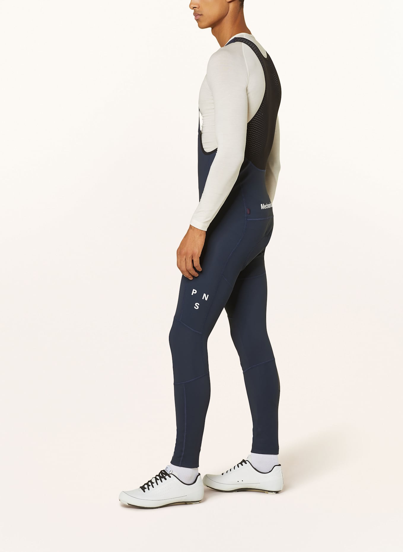 PAS NORMAL STUDIOS Gefütterte Radhose mit gepolstertem Einsatz MECHANISM DEEP WINTER: DUNKELBLAU / SCHWARZ