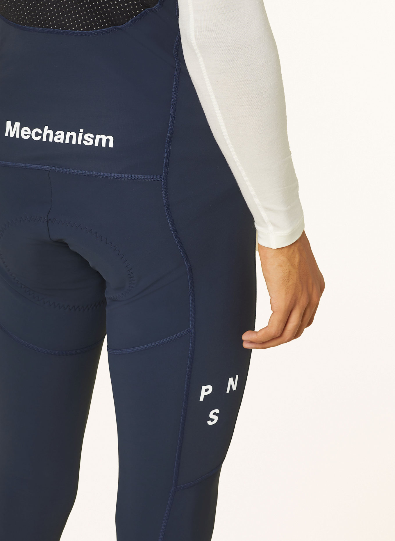 PAS NORMAL STUDIOS Gefütterte Radhose mit gepolstertem Einsatz MECHANISM DEEP WINTER: DUNKELBLAU / SCHWARZ