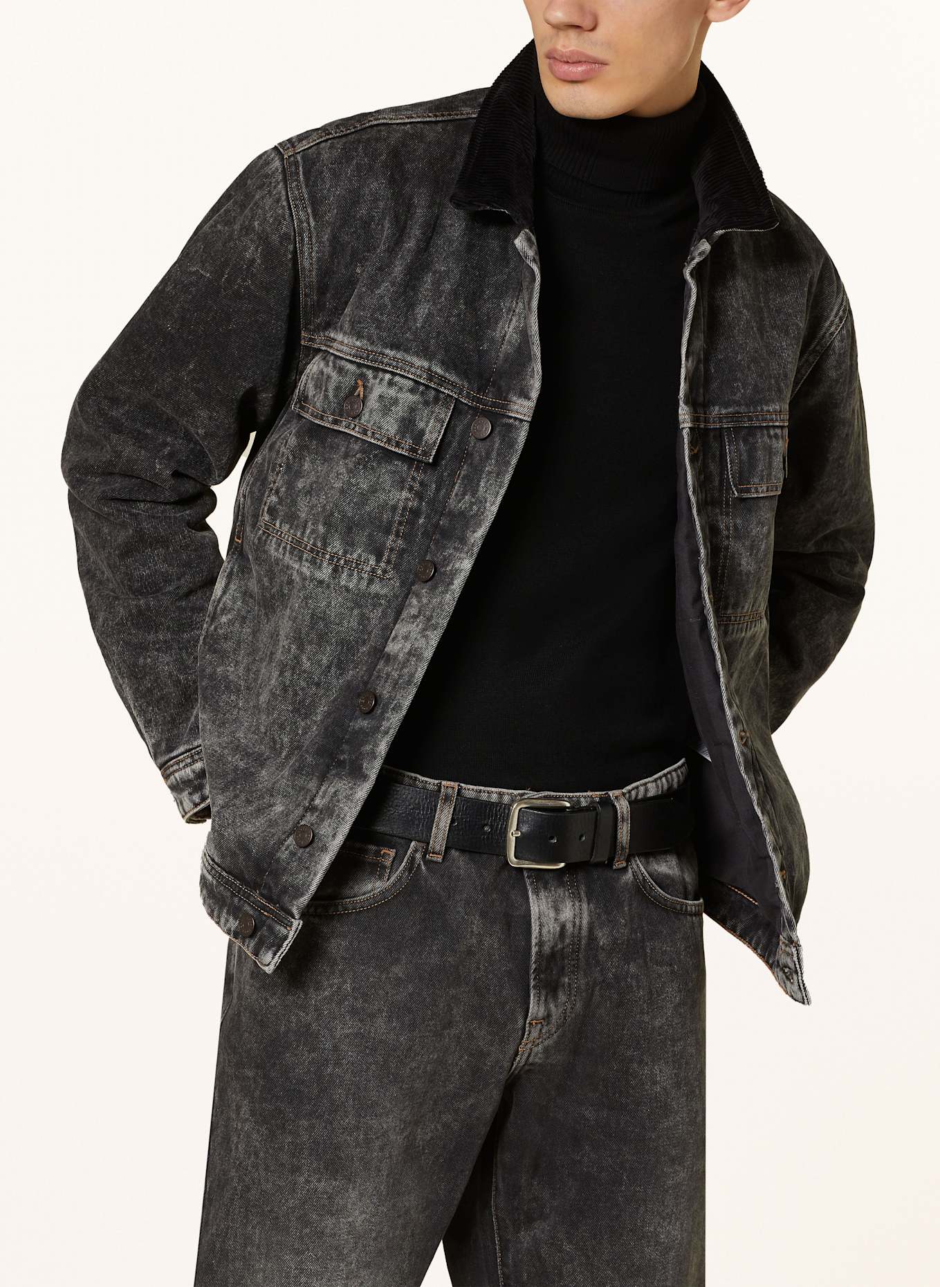 BOSS Rollkragenpullover AKIRO: SCHWARZ