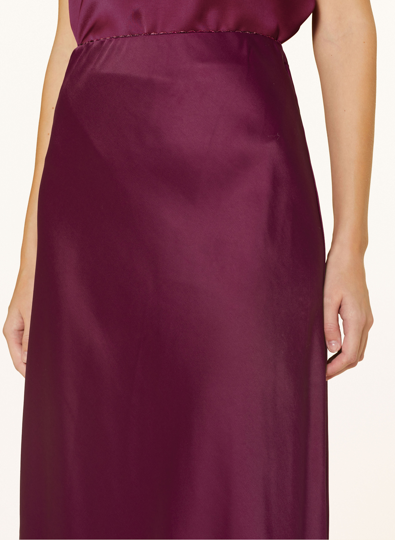 Satin fuchsia maxi skirt on sale