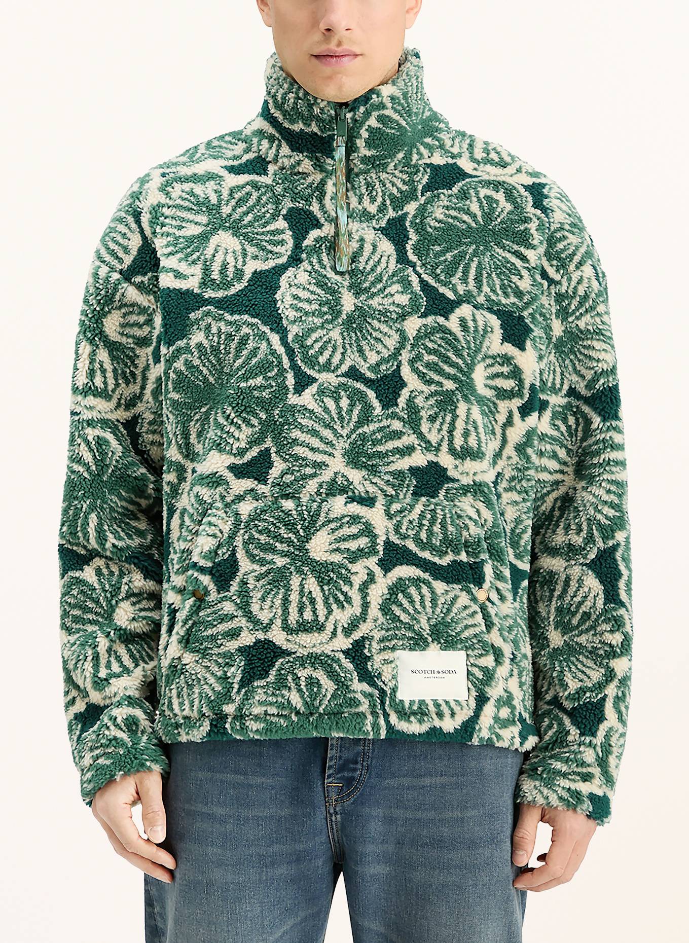 SCOTCH SODA Anorak jacket made of teddy fleece
