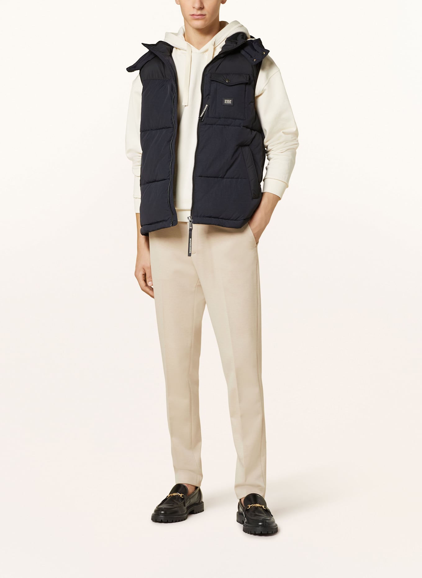 SCOTCH & SODA Quilted vest, Color: BLACK (Image 2)