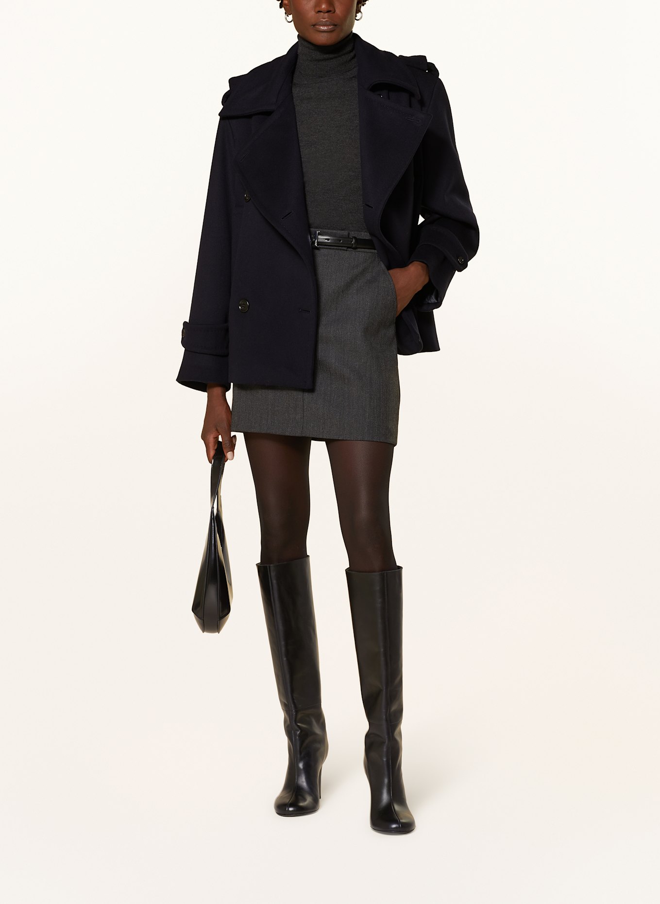 Max Mara LAVENO pea coat in dark blue