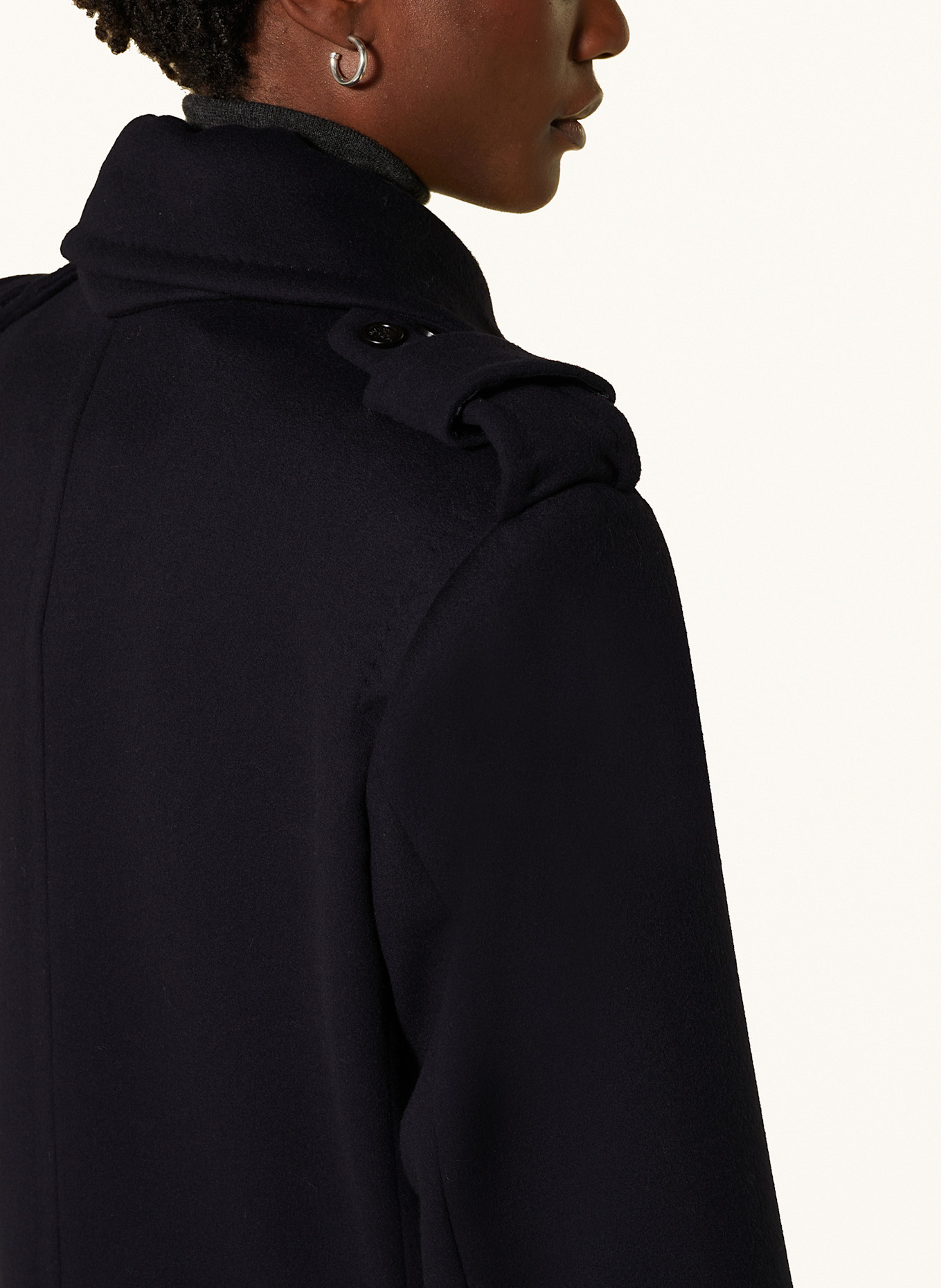 コート MAX MARA LAVENO WOOL AND CASHMERE PEACOAT Max Mara LAVENO pea coat in dark blue