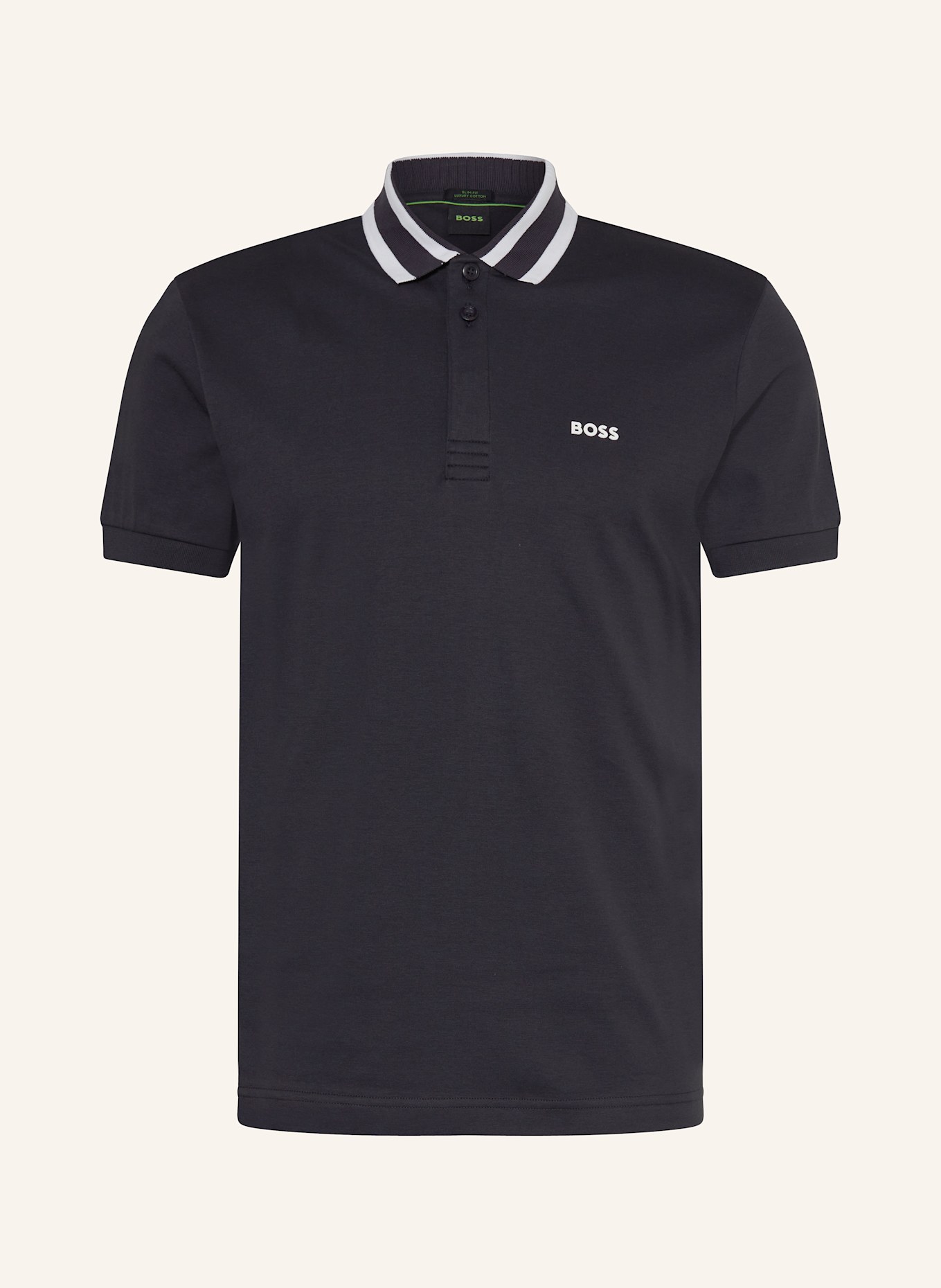 BOSS Koszulka polo z dżerseju PAULE slim fit: GRANATOWY