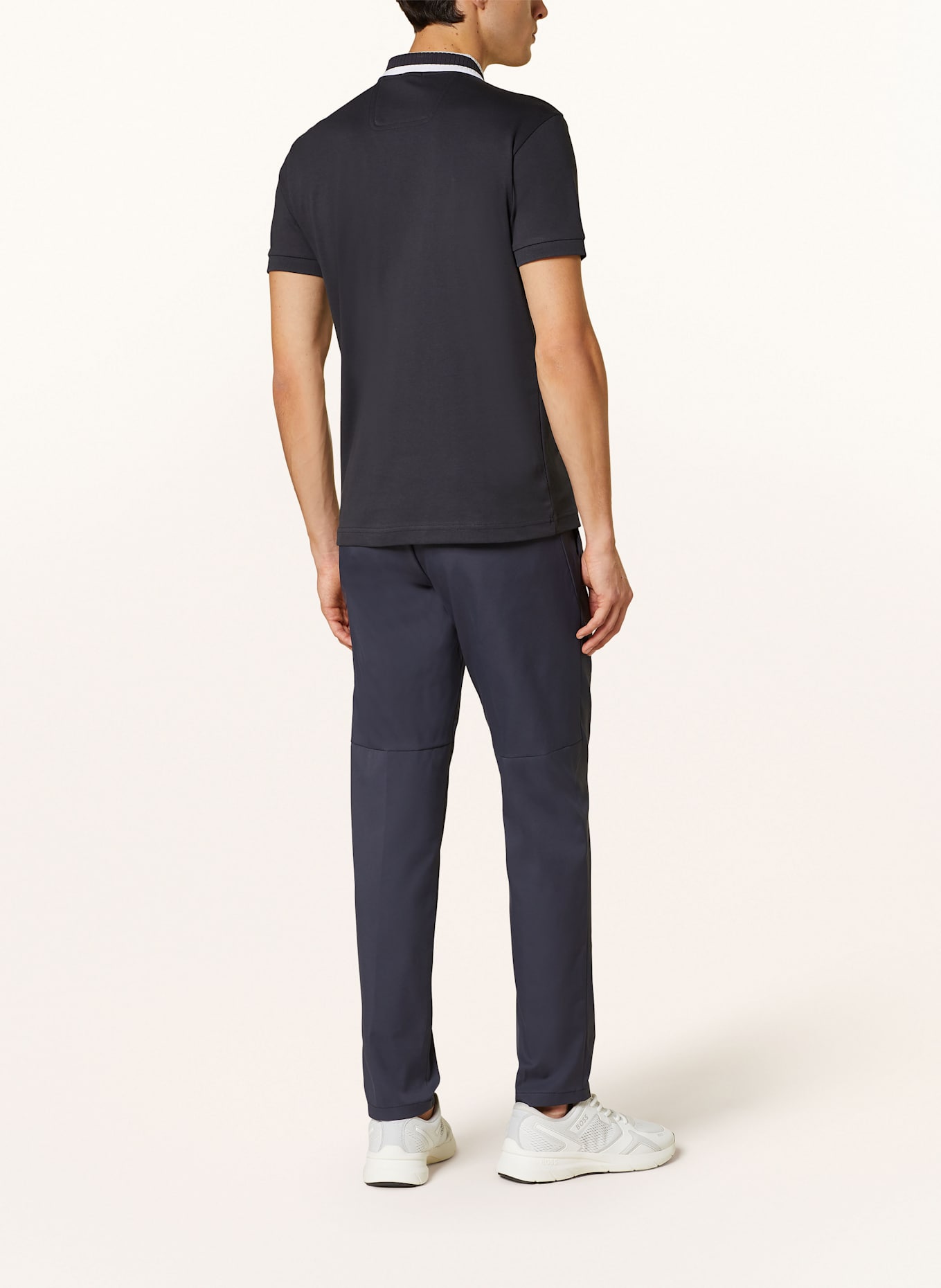 BOSS Koszulka polo z dżerseju PAULE slim fit: GRANATOWY