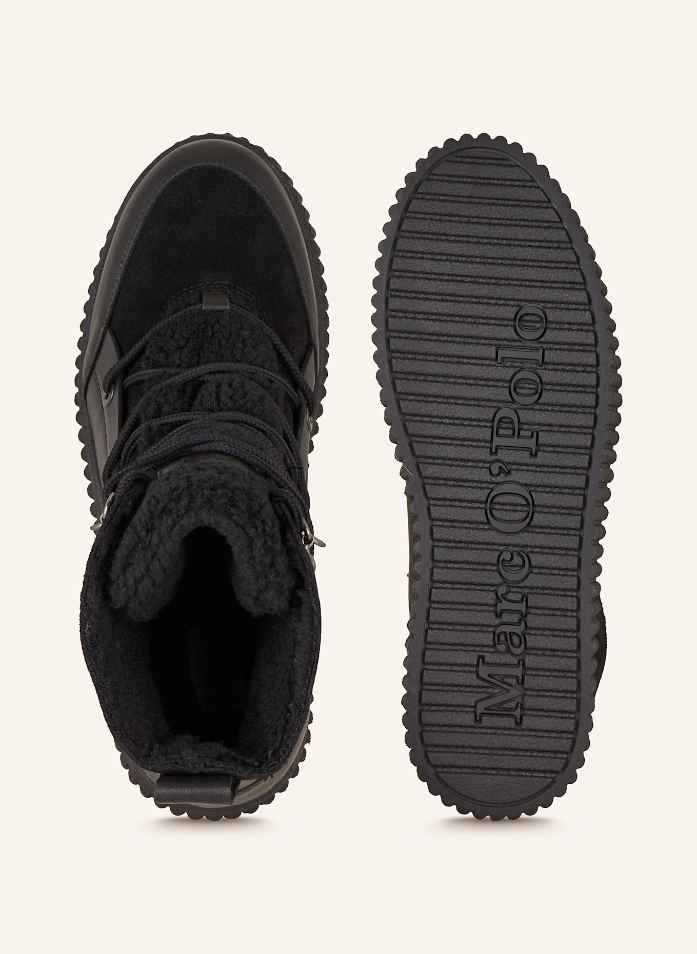 Marc O Polo Schnurboots in schwarz