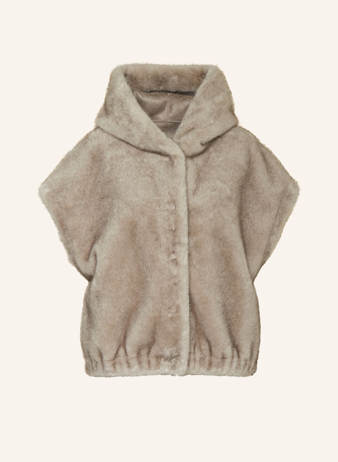 Kunstfell Weste Mit Kapuze Damen Steppweste 34-44 Kapuze Kunstfell