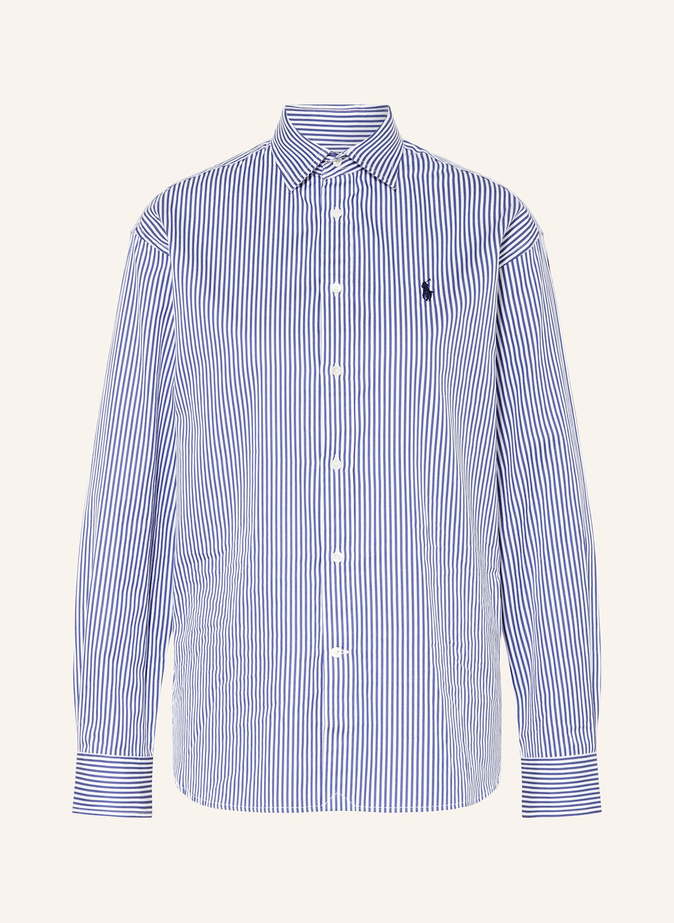 POLO RALPH LAUREN Košilová halenka: BÍLÁ / TMAVĚ MODRÁ