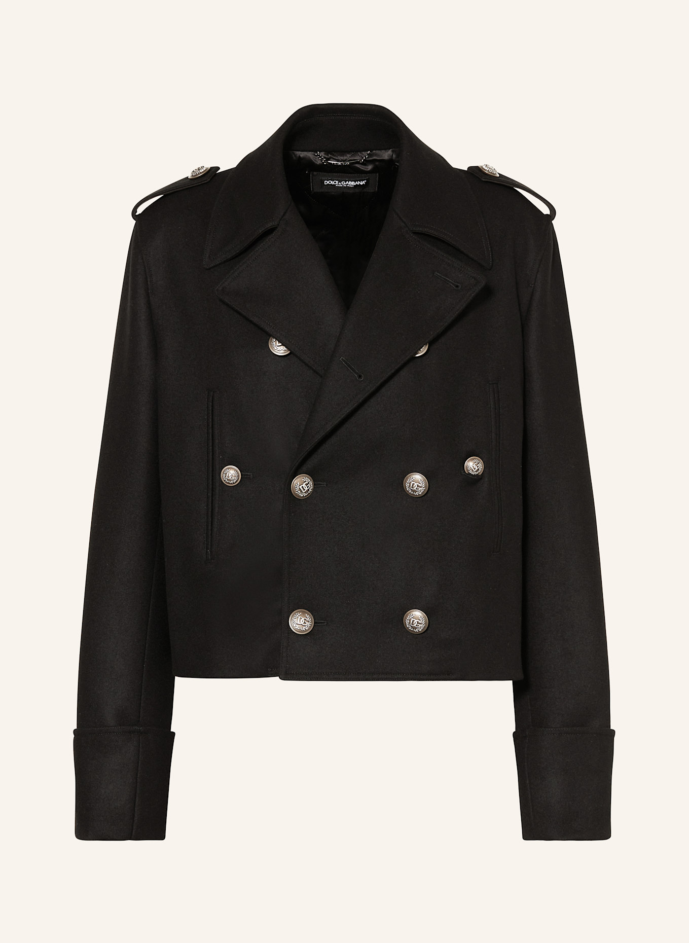 DOLCE & GABBANA veste caban: NOIR