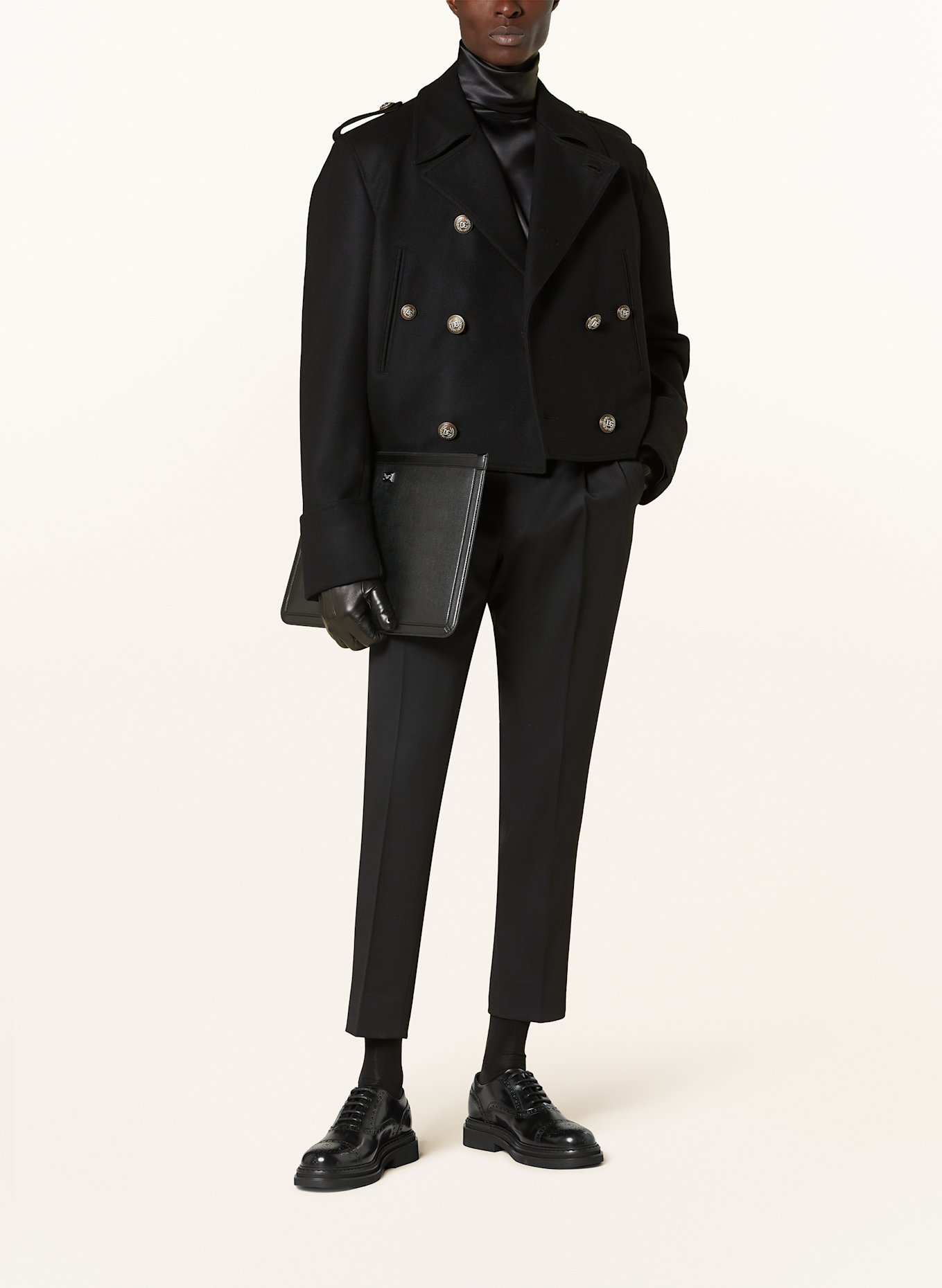 DOLCE & GABBANA veste caban: NOIR