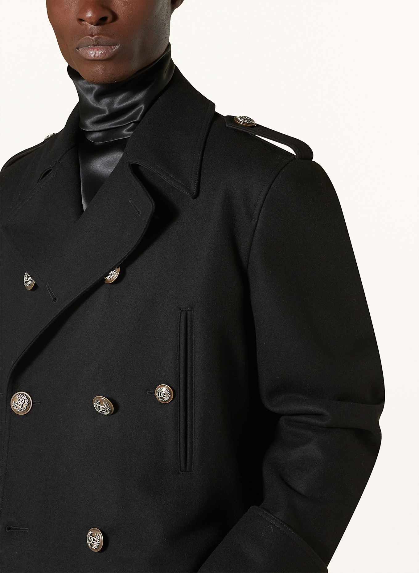 DOLCE & GABBANA veste caban: NOIR