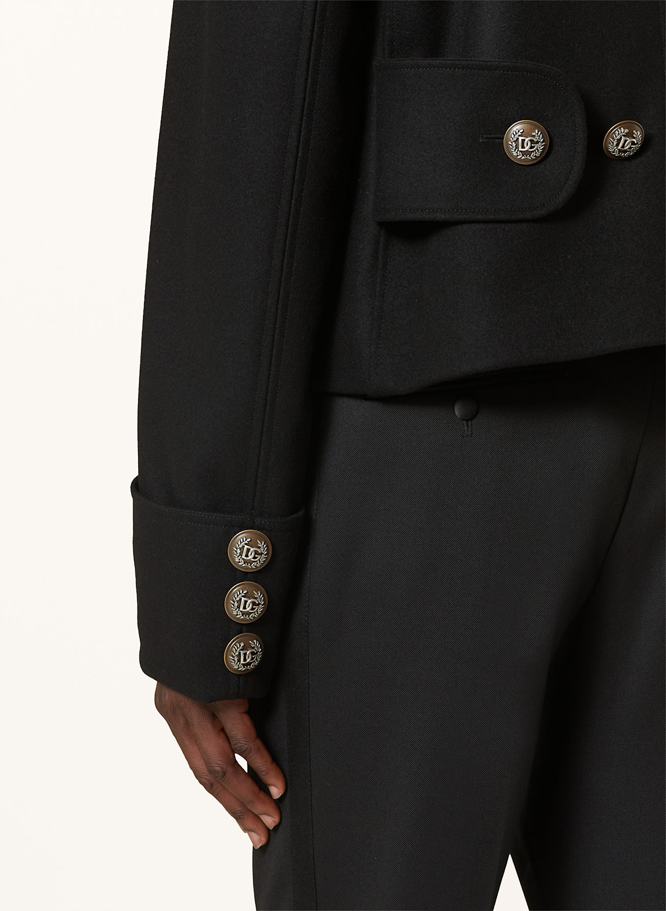 DOLCE & GABBANA veste caban: NOIR