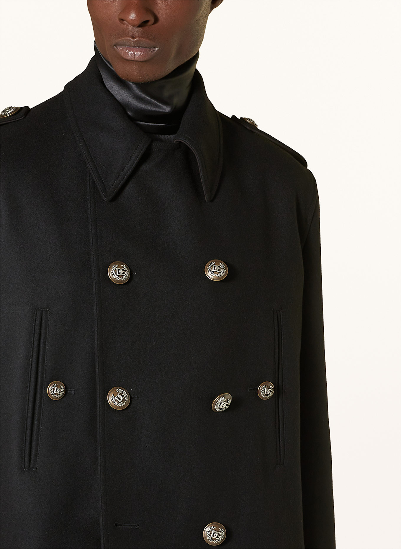DOLCE & GABBANA veste caban: NOIR