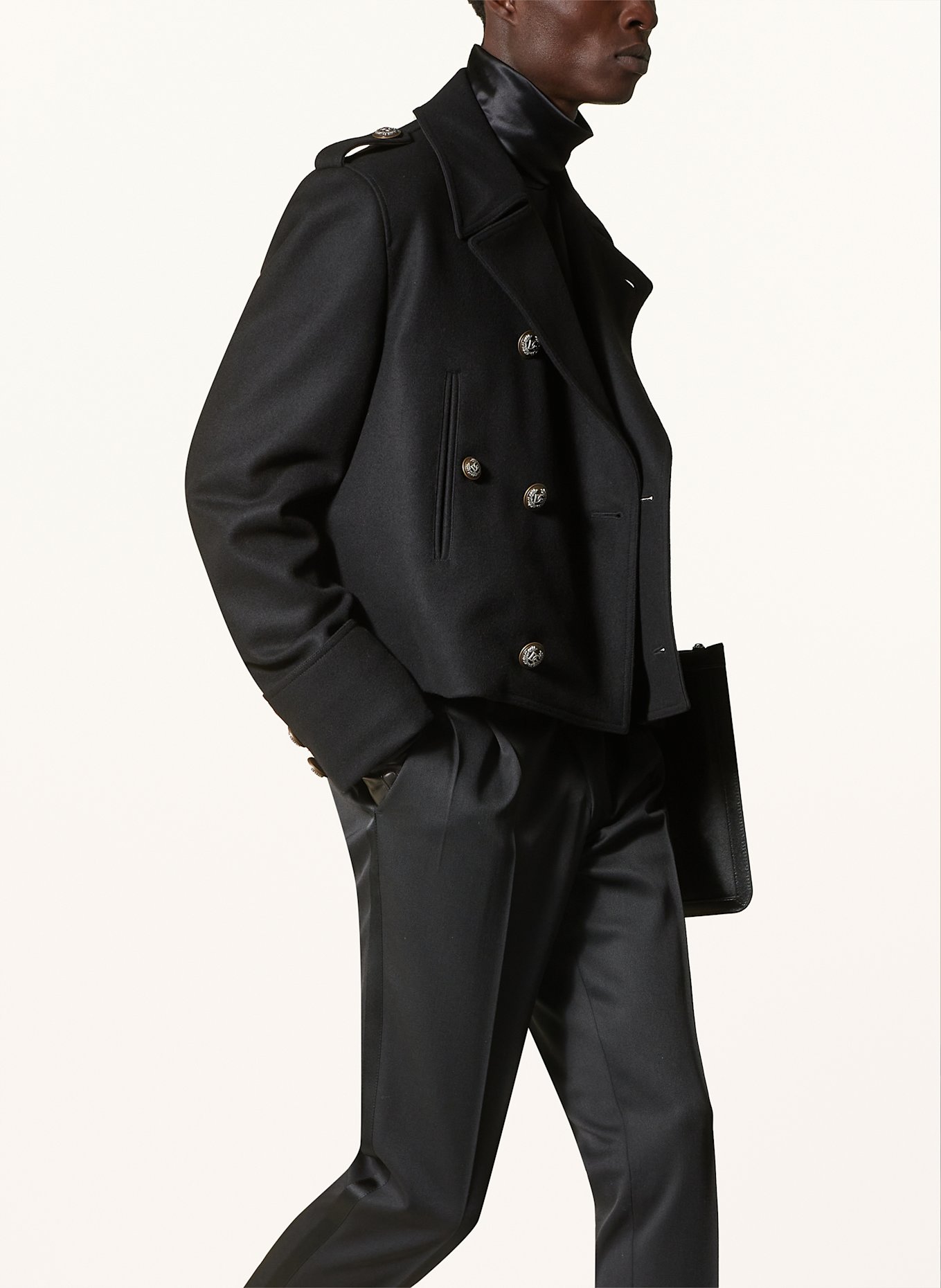 DOLCE & GABBANA veste caban: NOIR